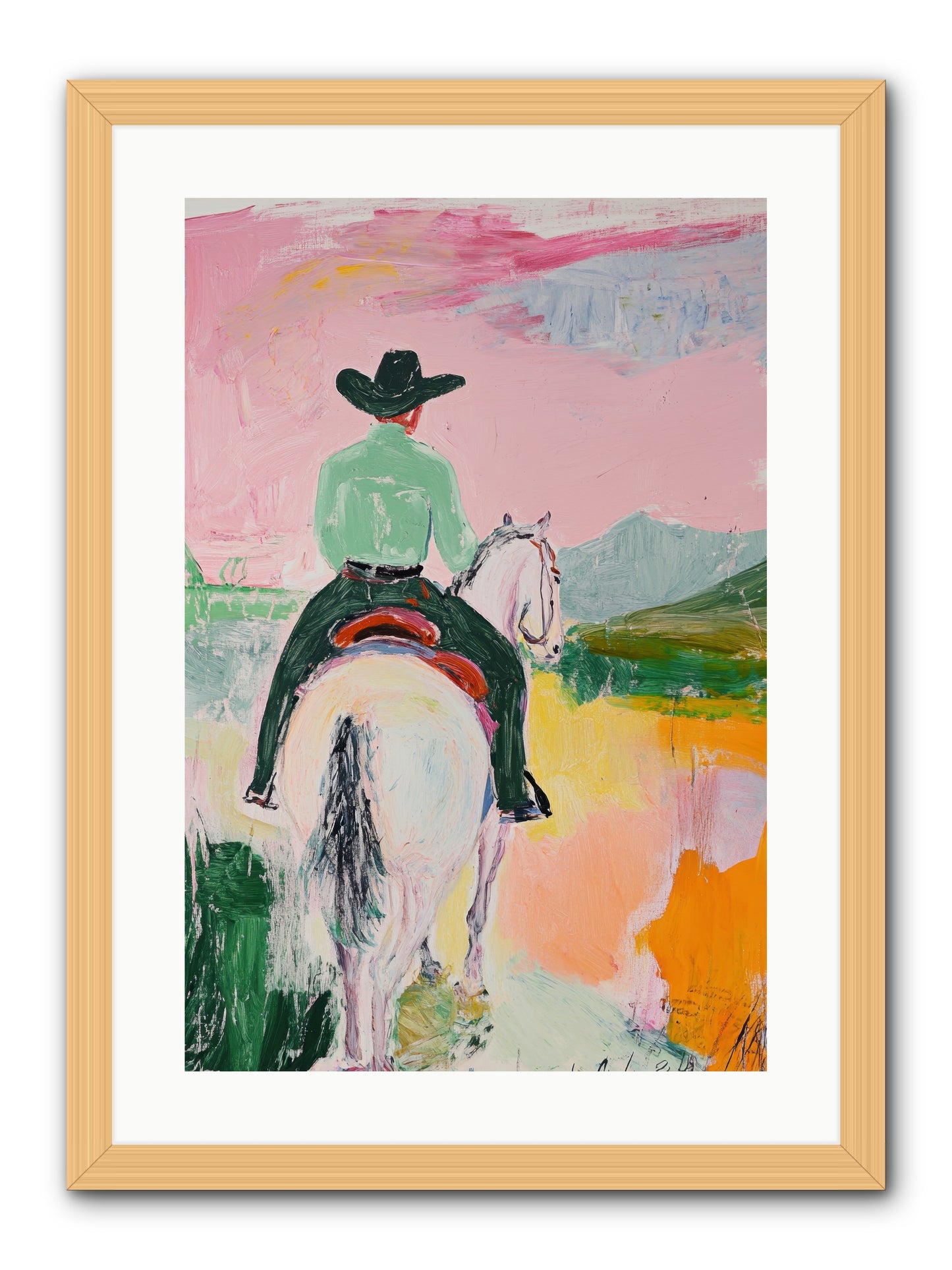 Broken Arrow Path -- Framed Print - Natural 16x24