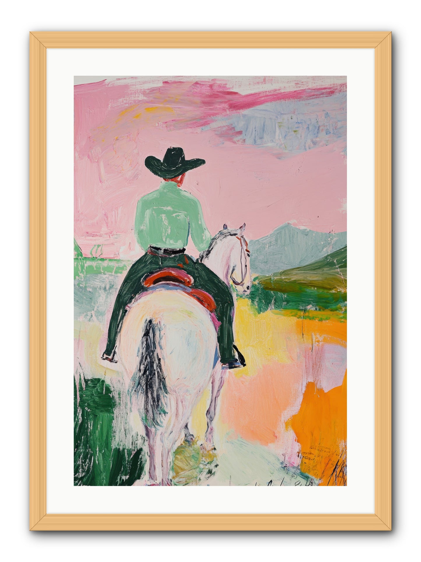 Broken Arrow Path -- Framed Print - Natural 20x30