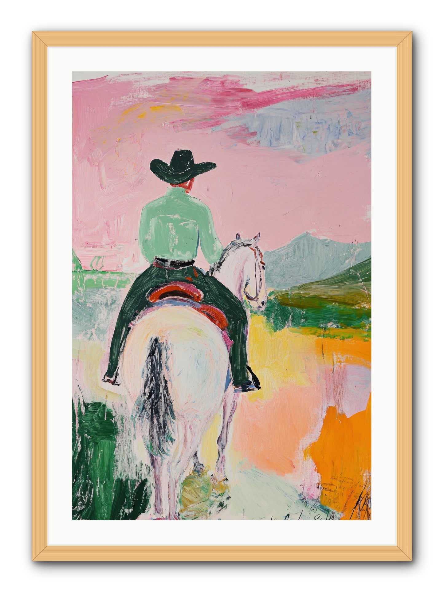 Broken Arrow Path -- Framed Print - Natural 24x36