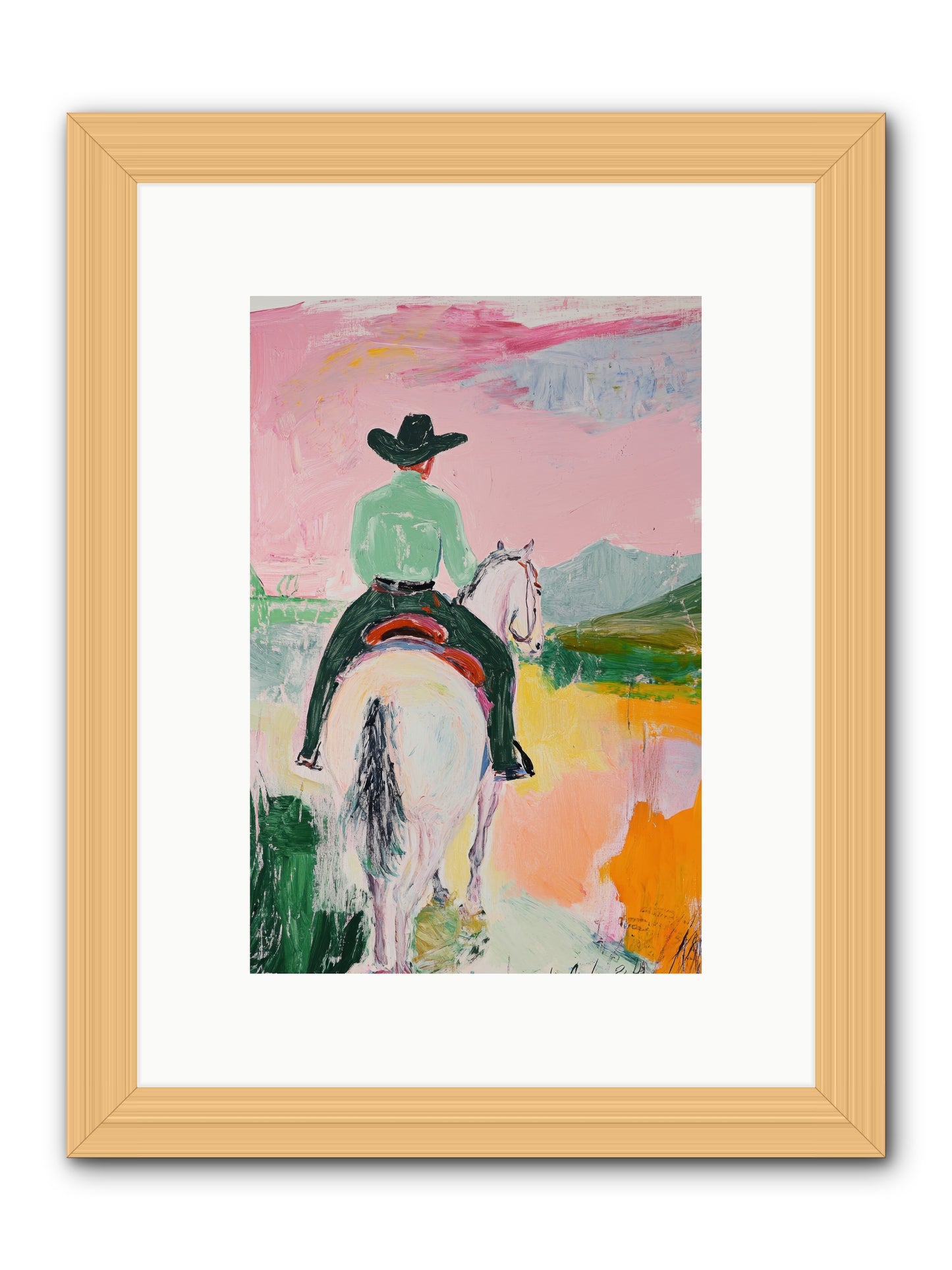 Broken Arrow Path -- Framed Print - Natural 8x12