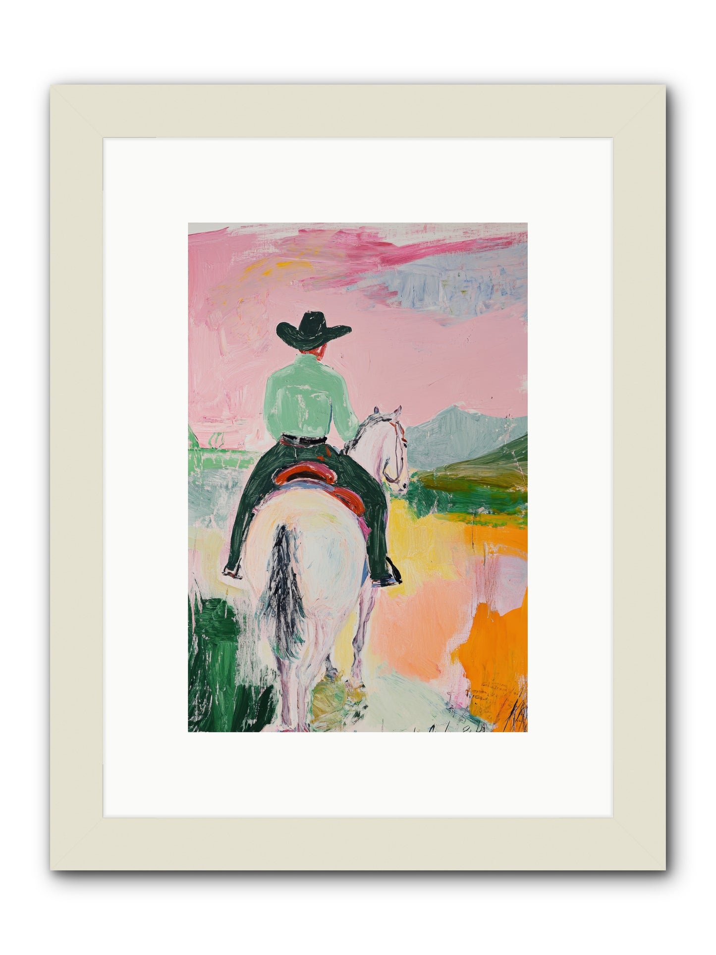 Broken Arrow Path -- Framed Print - White 8x12