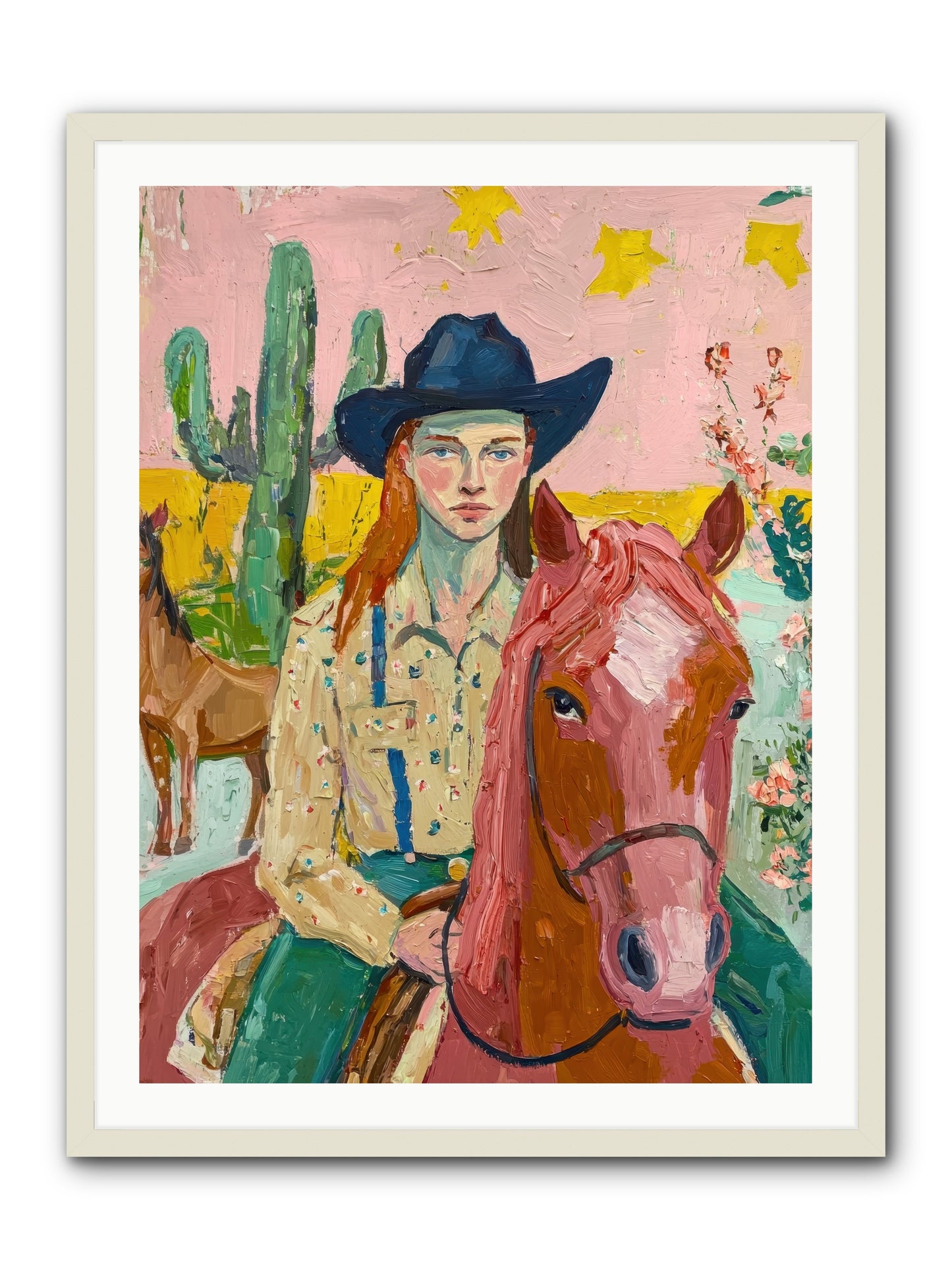 Broken Spur -- Framed Print - White 30x40