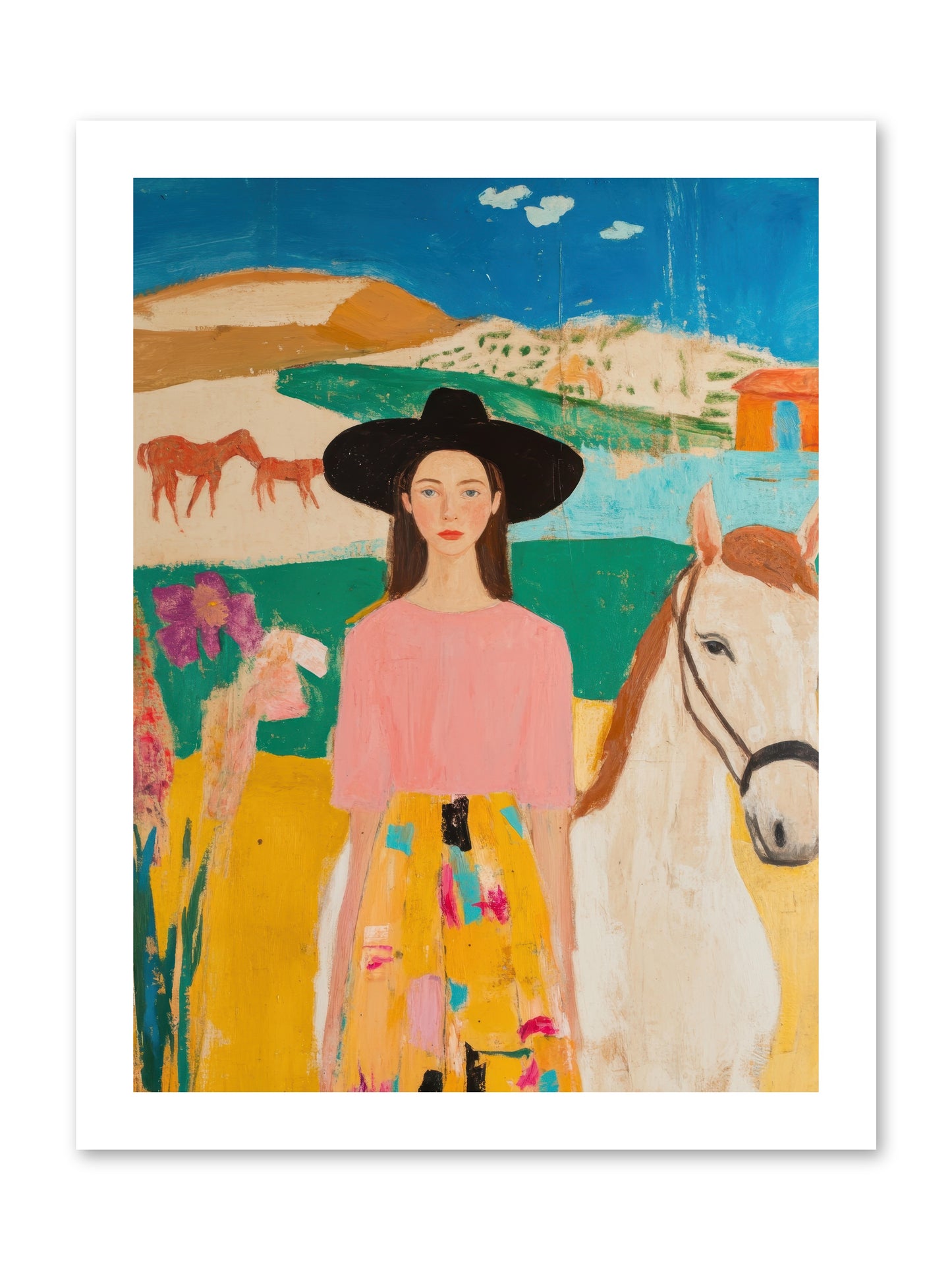Bronco Belle -- Loose Canvas Print 12x16
