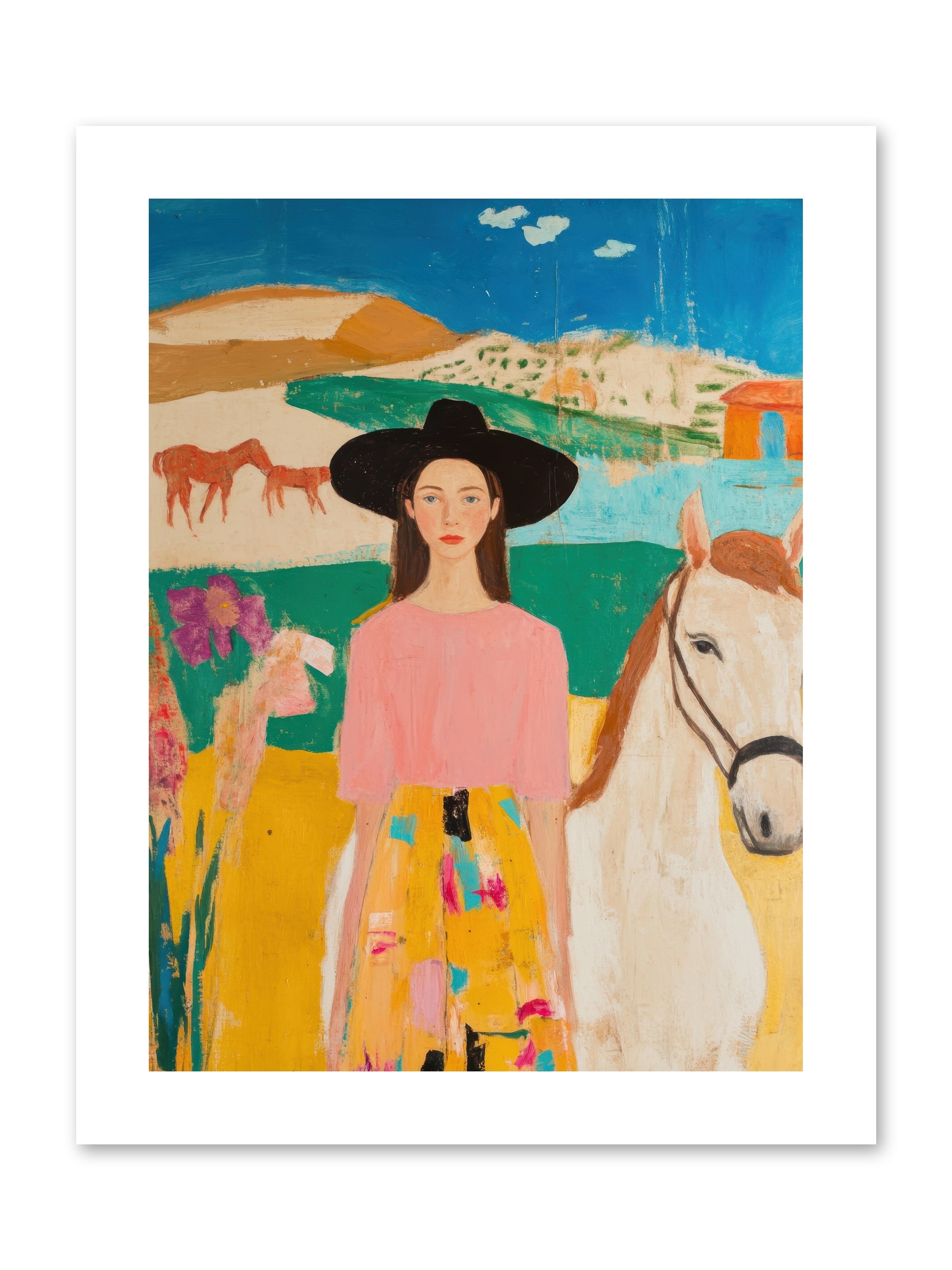 Bronco Belle -- Paper Print 9x12