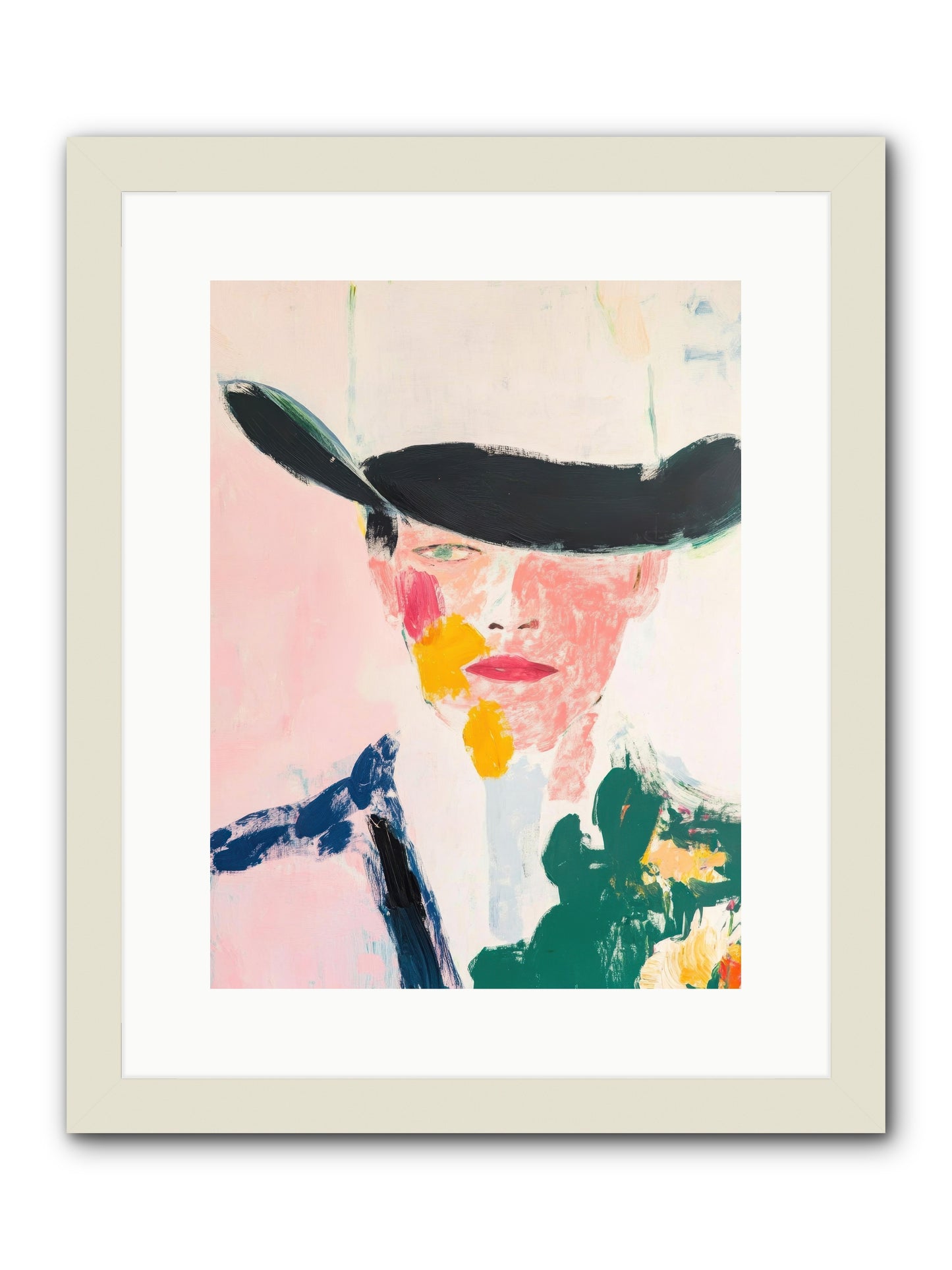 Bronco Breaker -- Framed Print - White 12x16