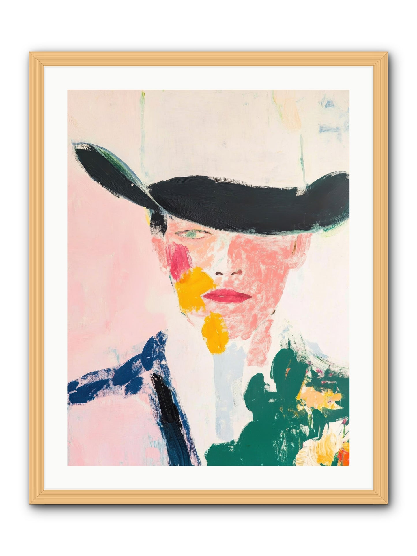 Bronco Breaker -- Framed Print - Natural 24x32
