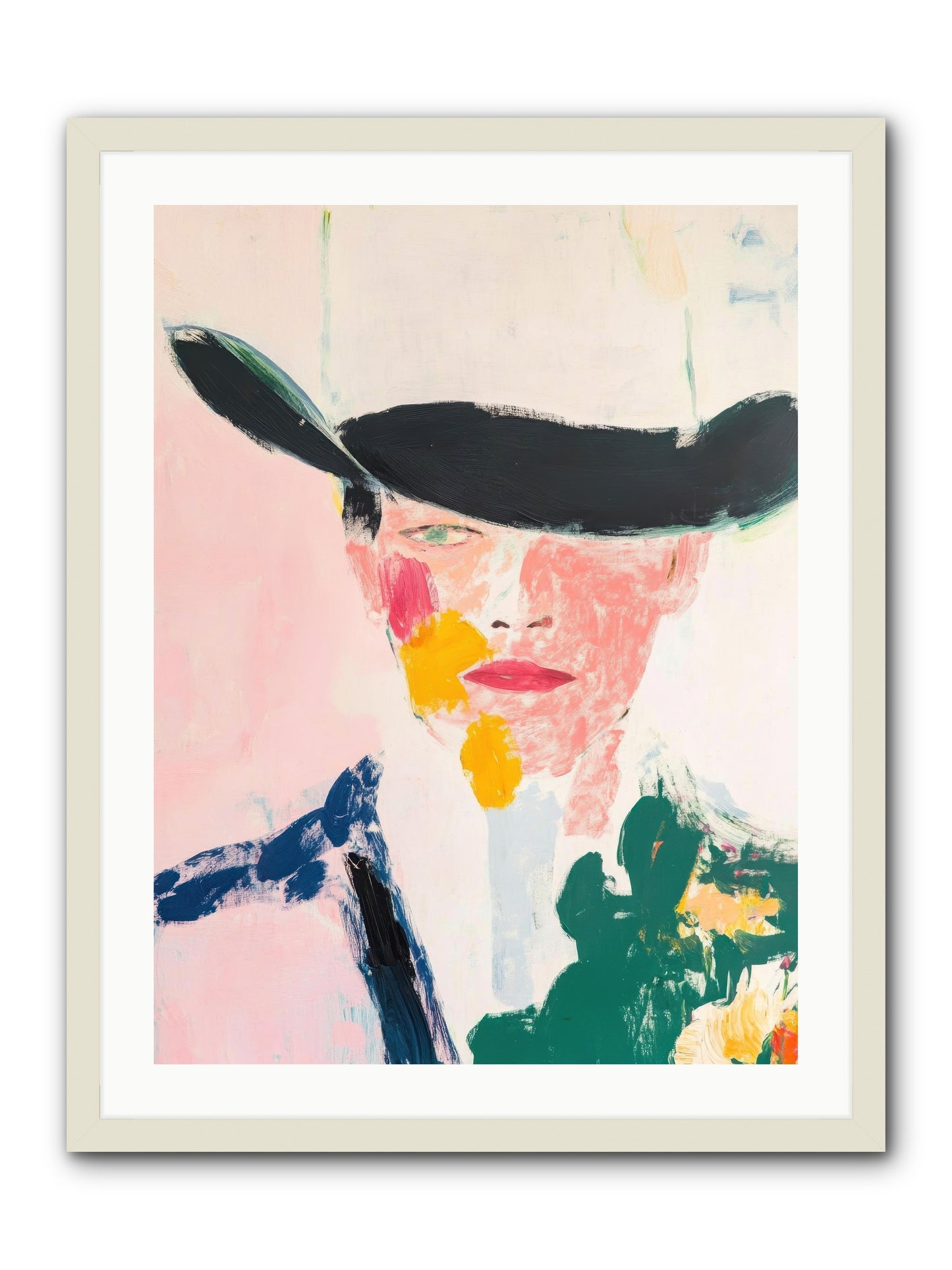 Bronco Breaker -- Framed Print - White 24x32