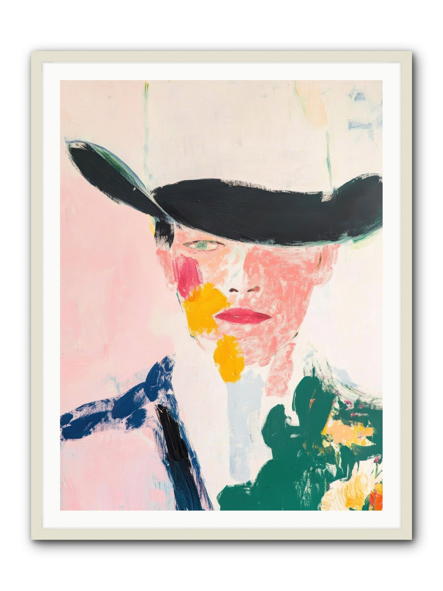 Bronco Breaker -- Framed Print - White 36x48