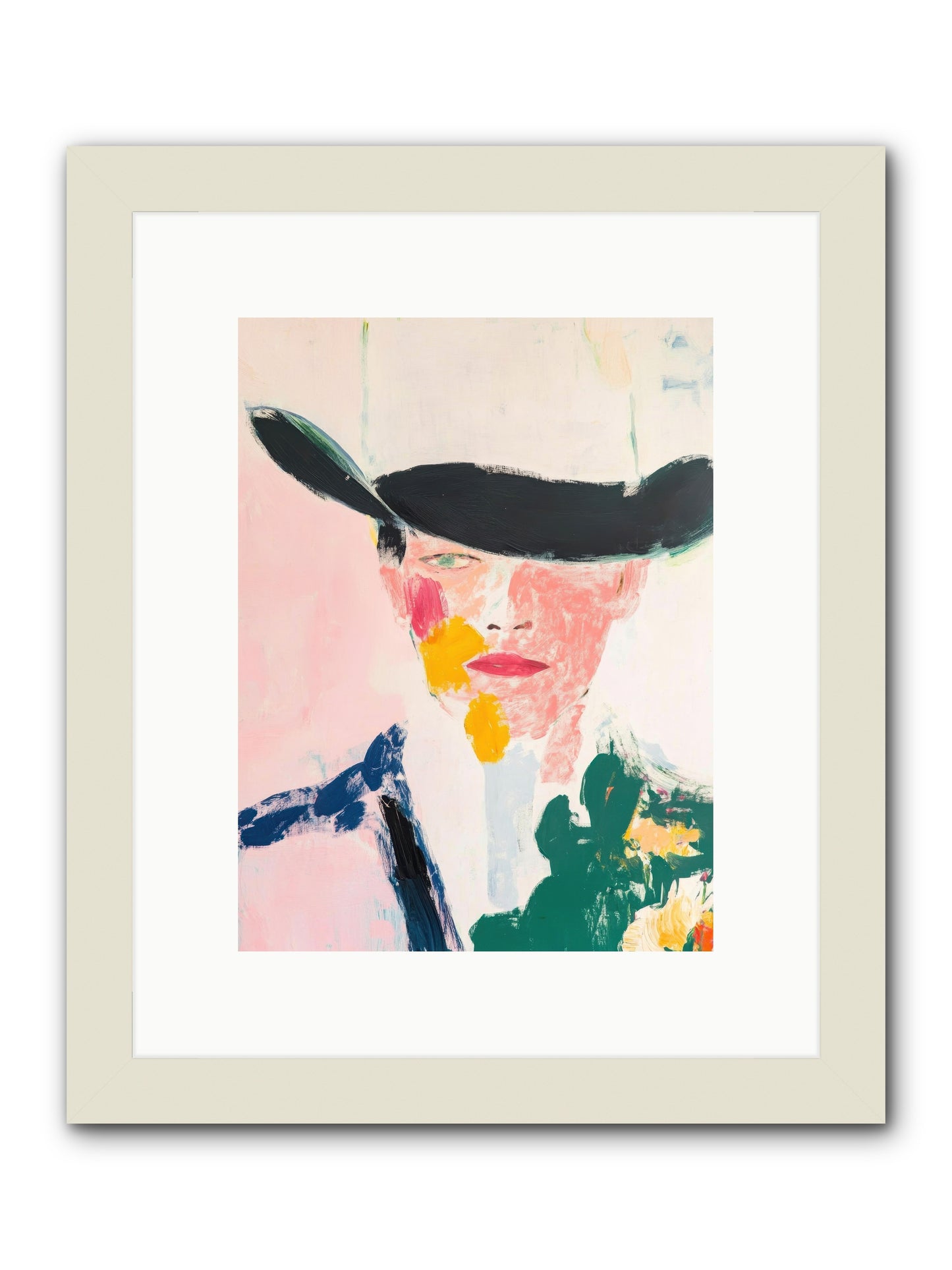 Bronco Breaker -- Framed Print - White 9x12