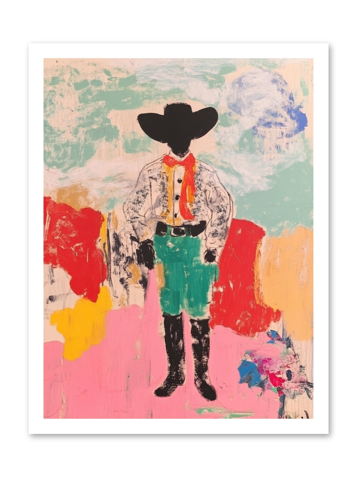 Bronco Buster -- Paper Print 18x24