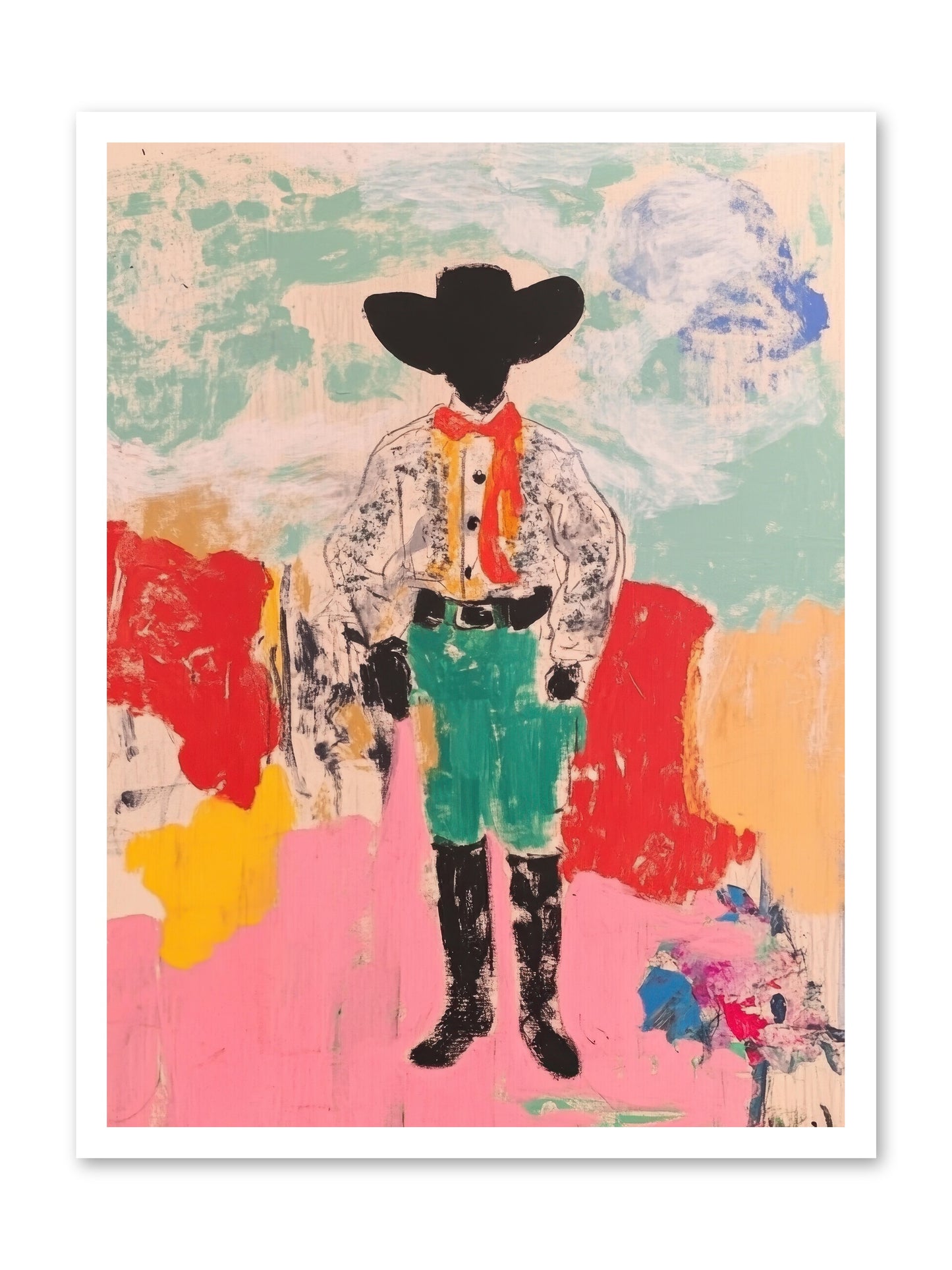 Bronco Buster -- Paper Print 24x32