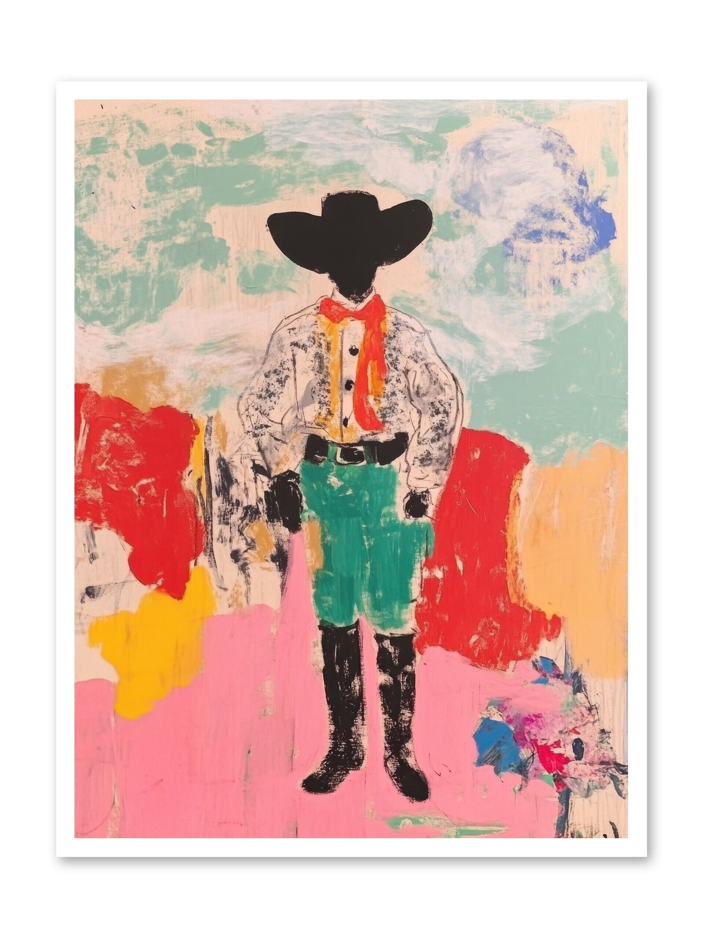 Bronco Buster -- Loose Canvas Print 30x40