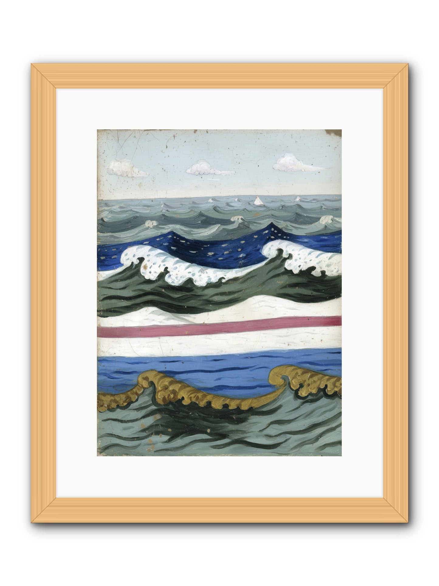 Brushed Horizon -- Framed Print - Natural 12x16