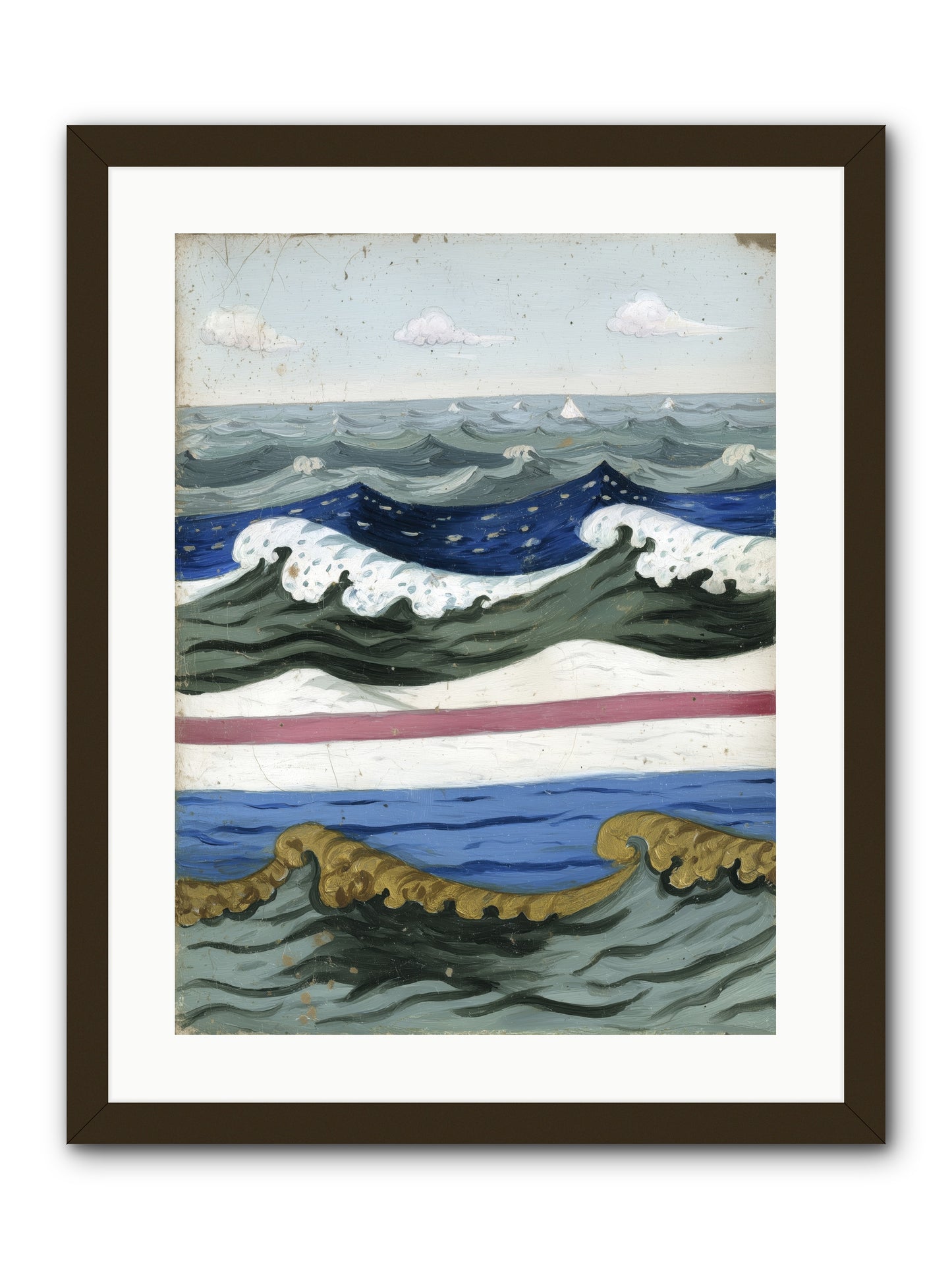 Brushed Horizon -- Framed Print - Black 18x24