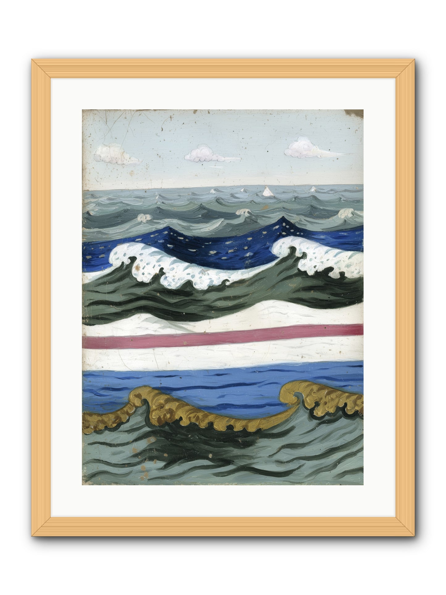 Brushed Horizon -- Framed Print - Natural 18x24