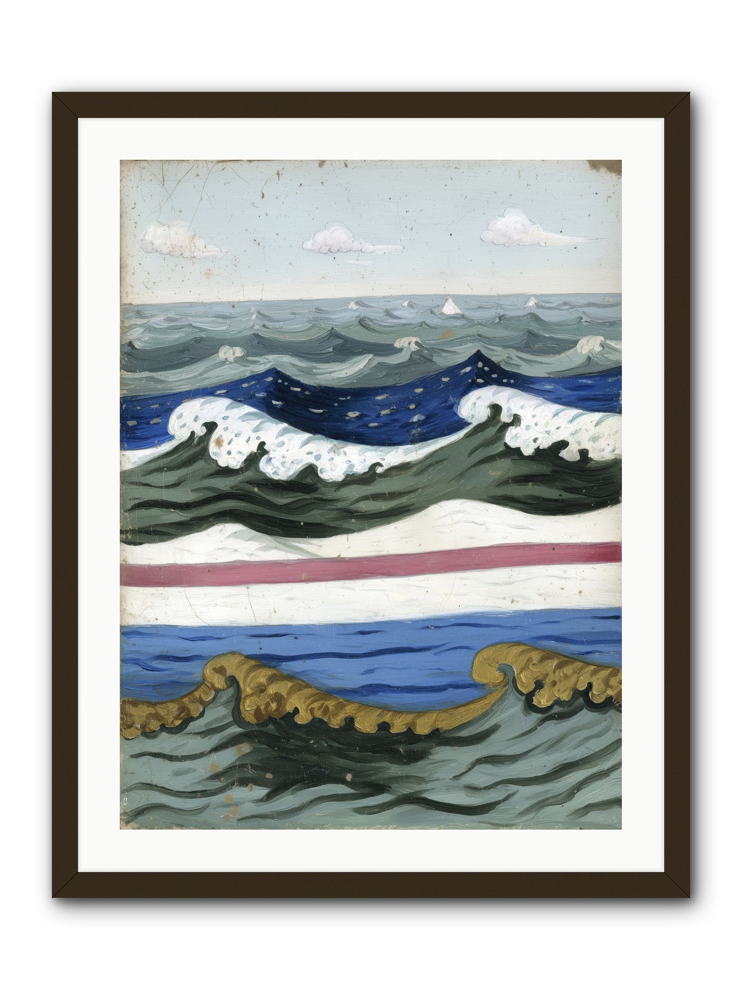 Brushed Horizon -- Framed Print - Black 24x32