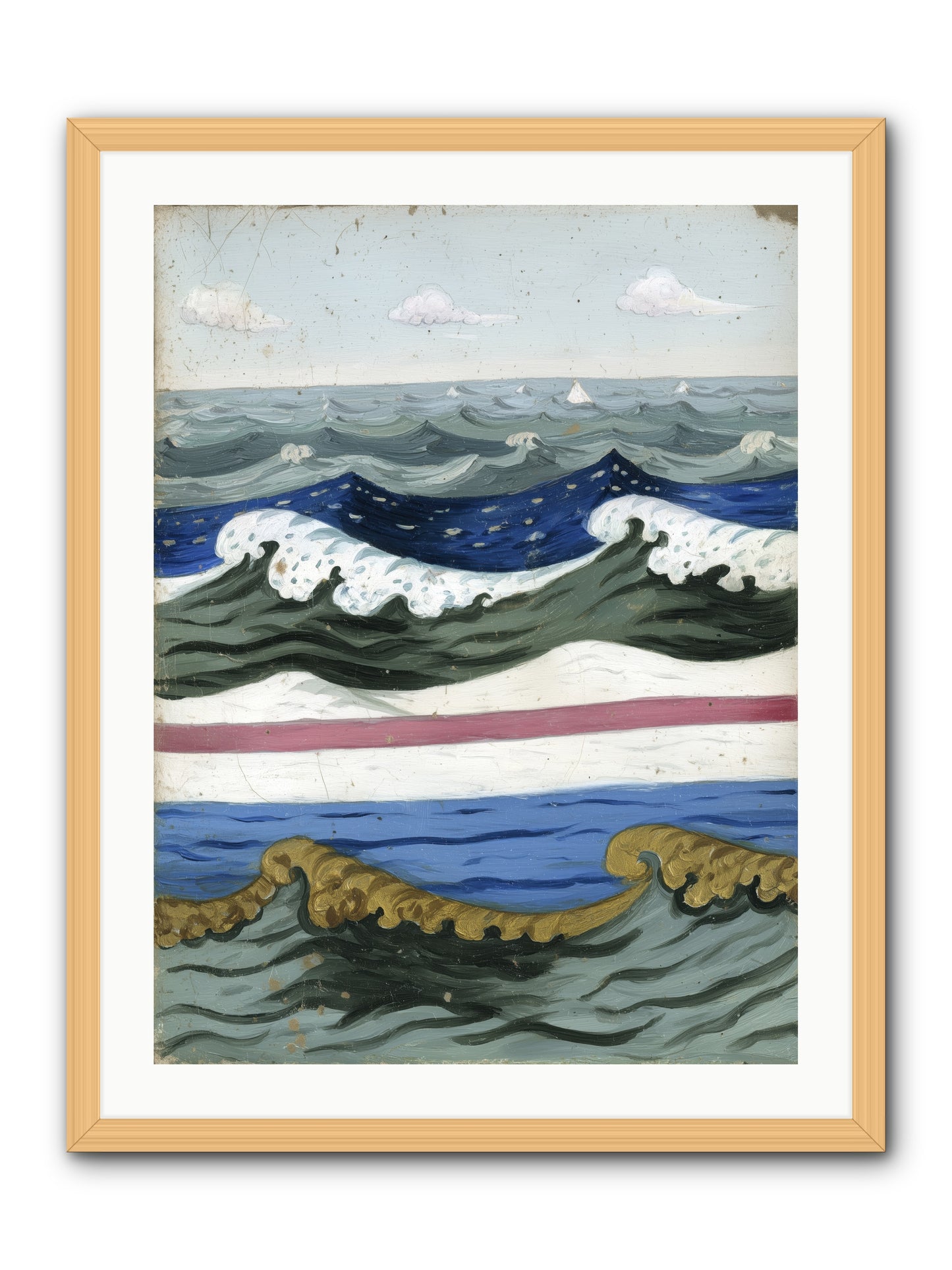 Brushed Horizon -- Framed Print - Natural 24x32