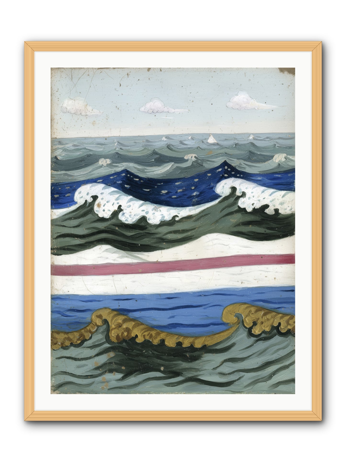 Brushed Horizon -- Framed Print - Natural 30x40