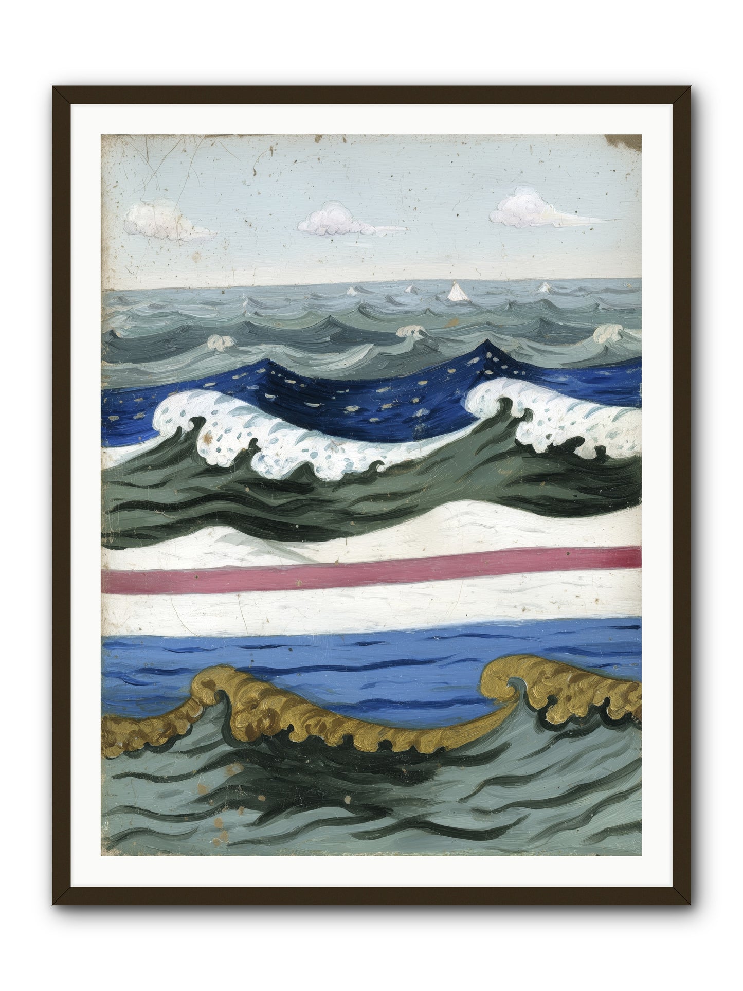 Brushed Horizon -- Framed Print - Black 36x48