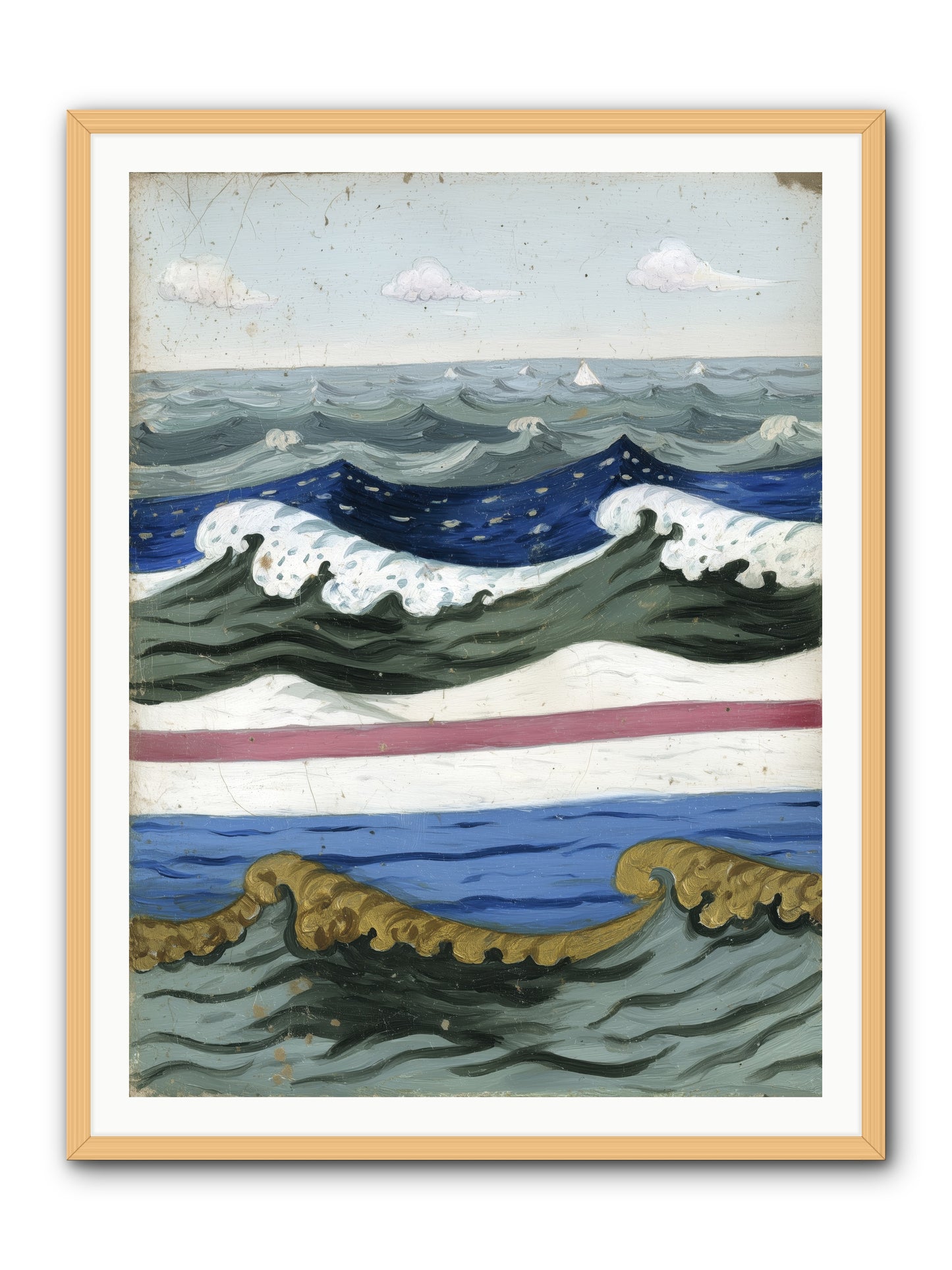 Brushed Horizon -- Framed Print - Natural 36x48