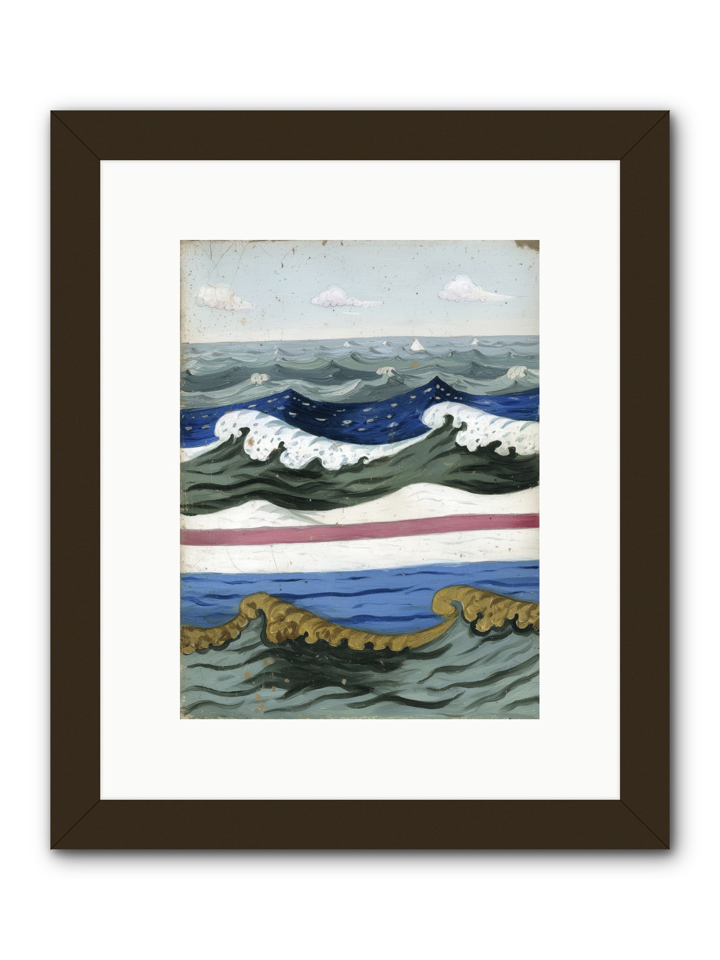 Brushed Horizon -- Framed Print - Black 9x12