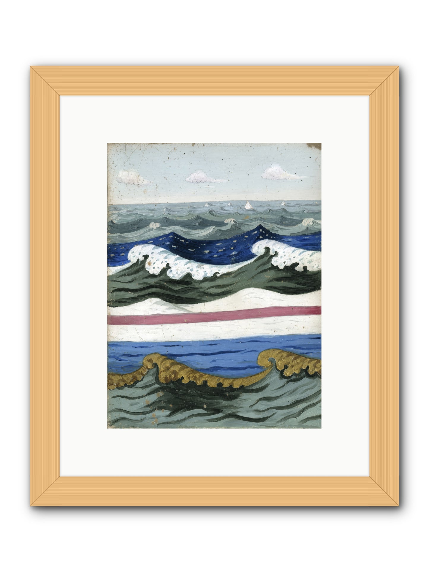 Brushed Horizon -- Framed Print - Natural 9x12