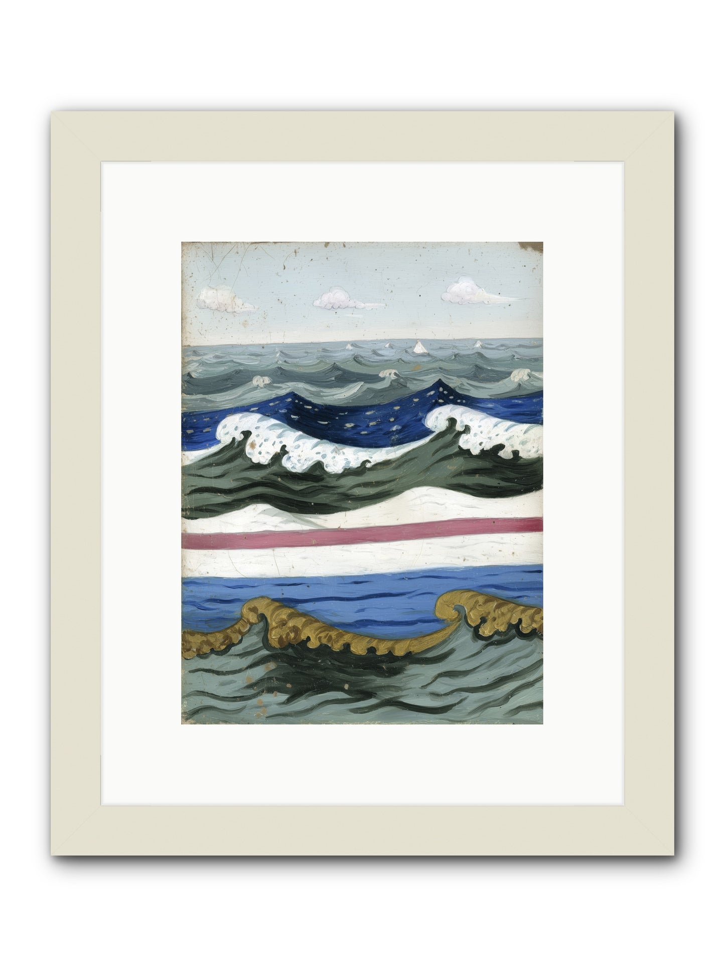 Brushed Horizon -- Framed Print - White 9x12