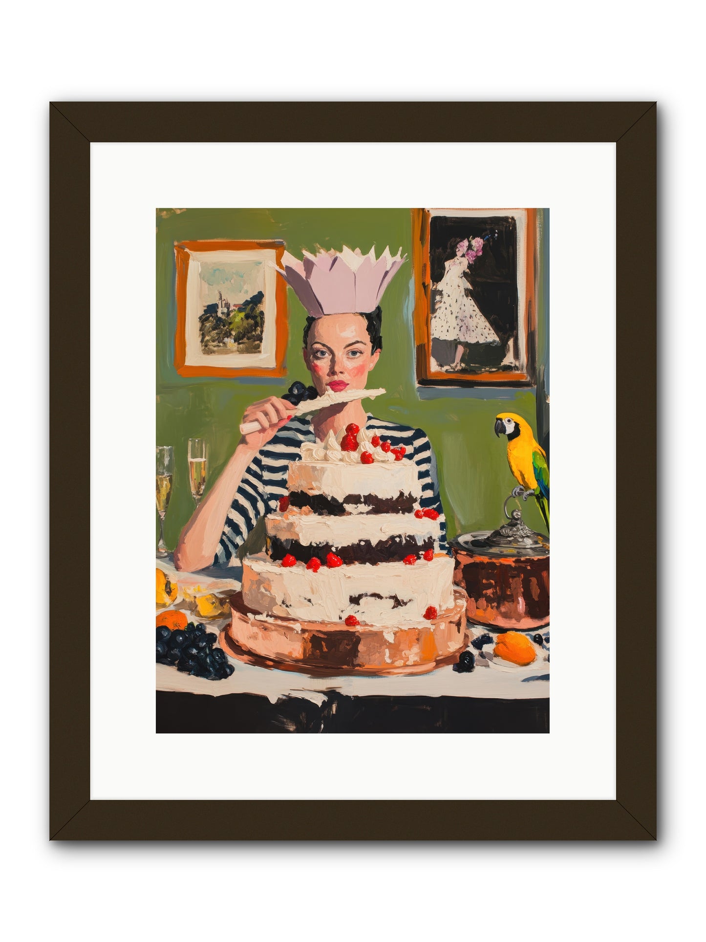 Buttercream Baroness -- Framed Print - Black 12x16