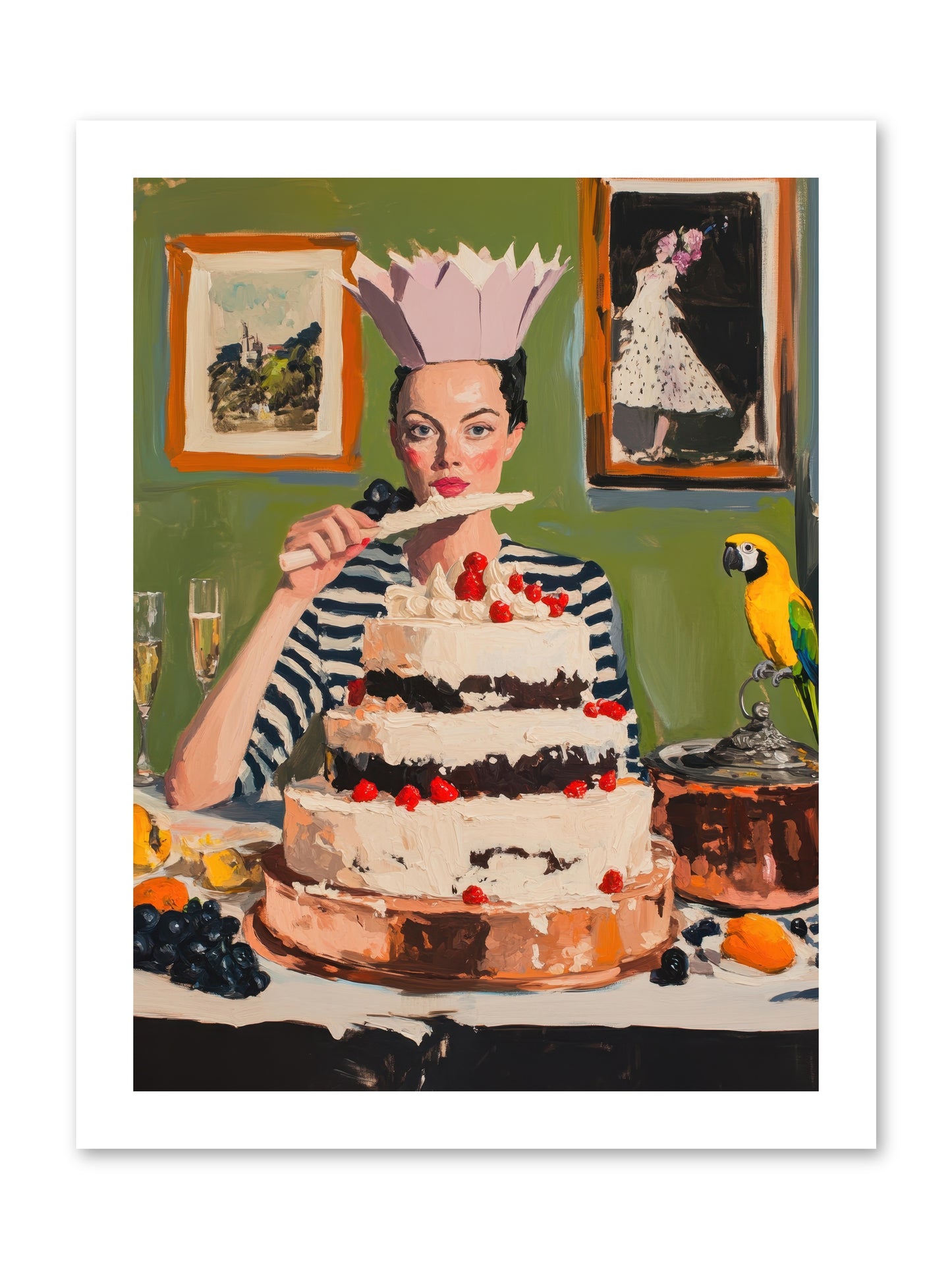 Buttercream Baroness -- Paper Print 12x16
