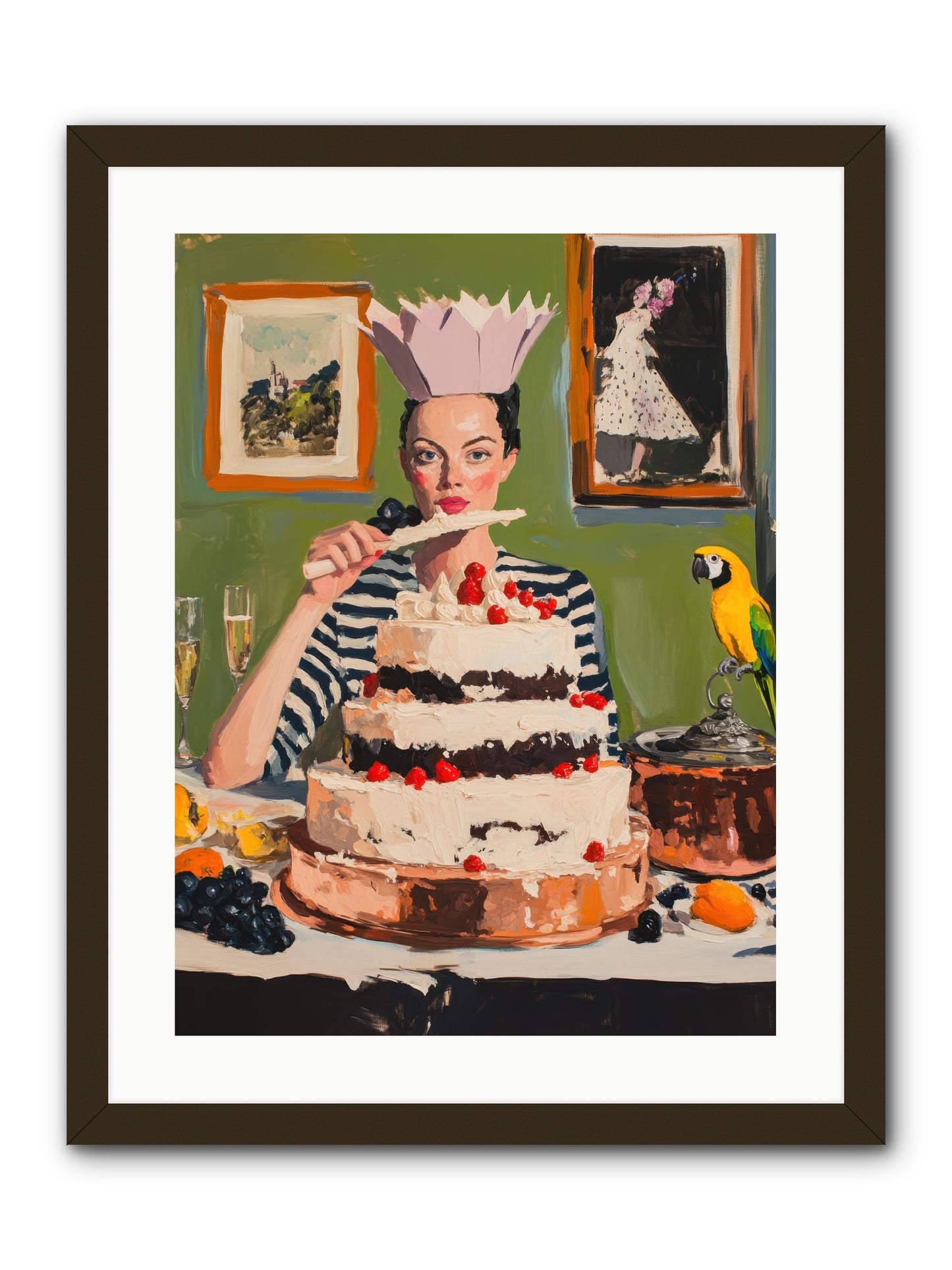 Buttercream Baroness -- Framed Print - Black 18x24
