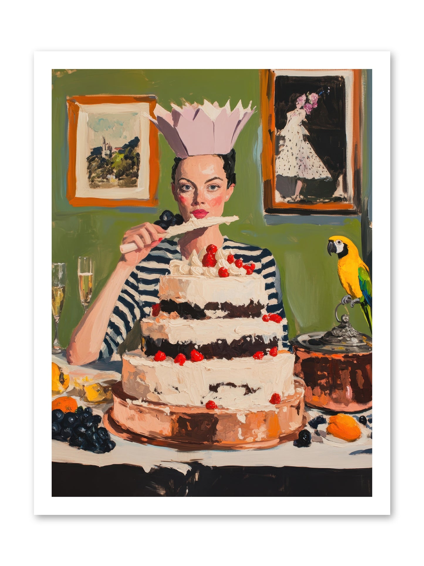 Buttercream Baroness -- Loose Canvas Print 18x24