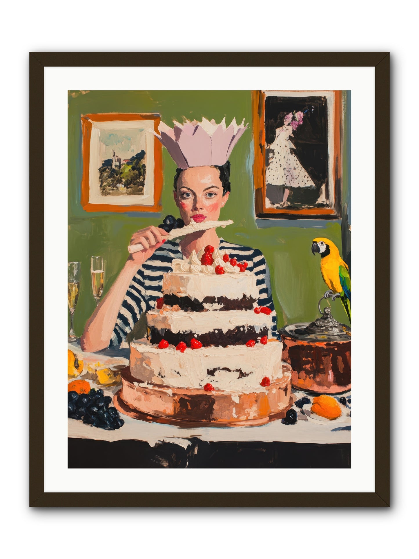 Buttercream Baroness -- Framed Print - Black 24x32