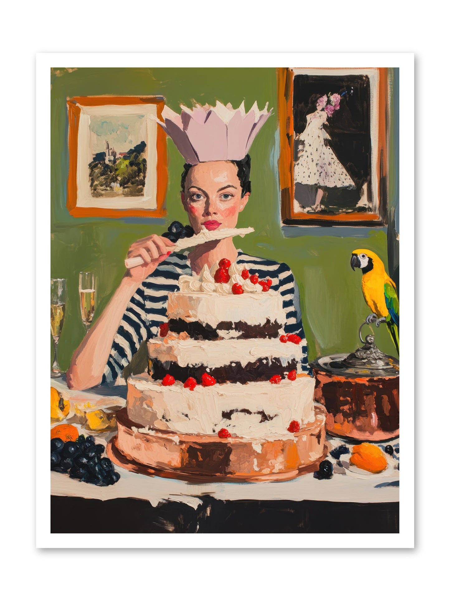 Buttercream Baroness -- Loose Canvas Print 24x32