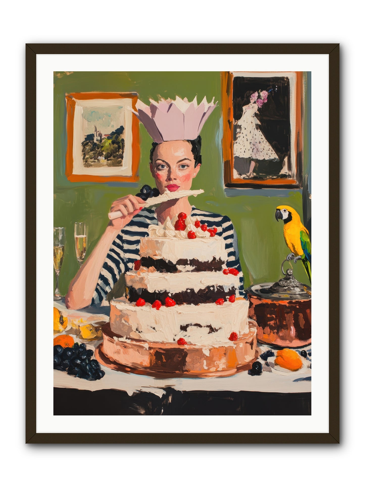Buttercream Baroness -- Framed Print - Black 30x40