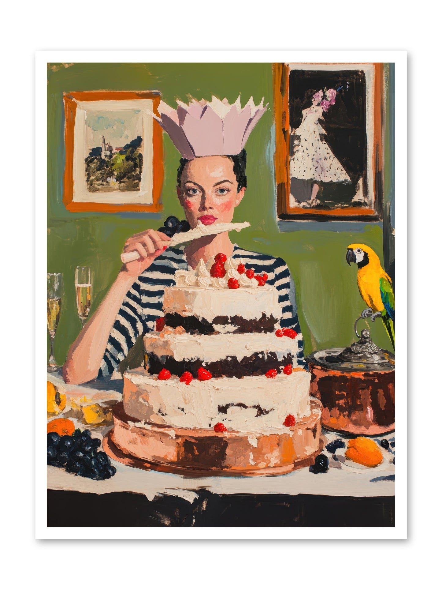 Buttercream Baroness -- Loose Canvas Print 30x40