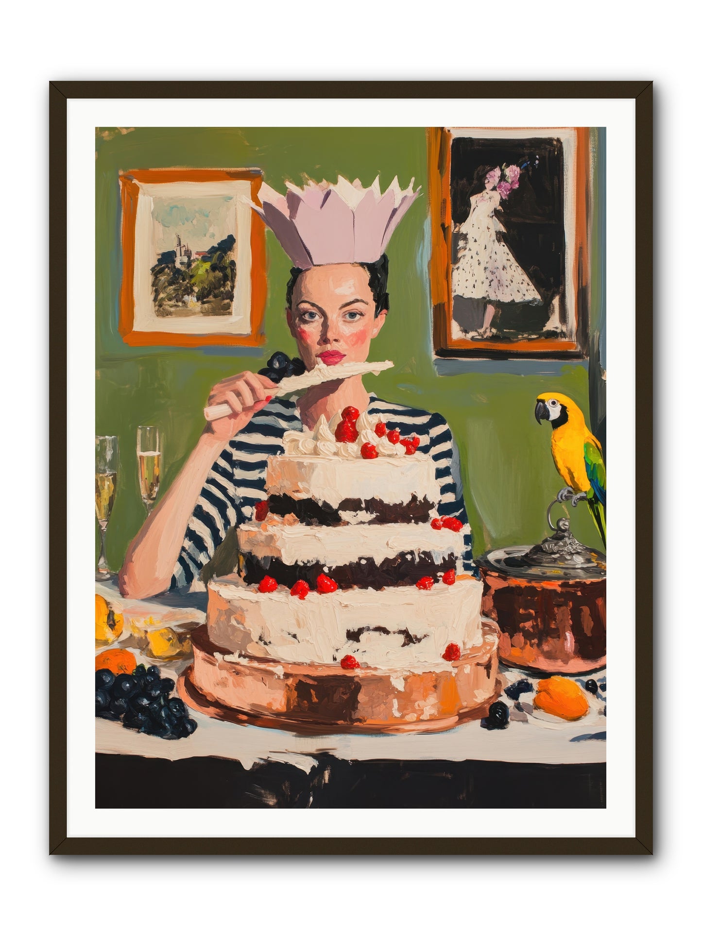 Buttercream Baroness -- Framed Print - Black 36x48