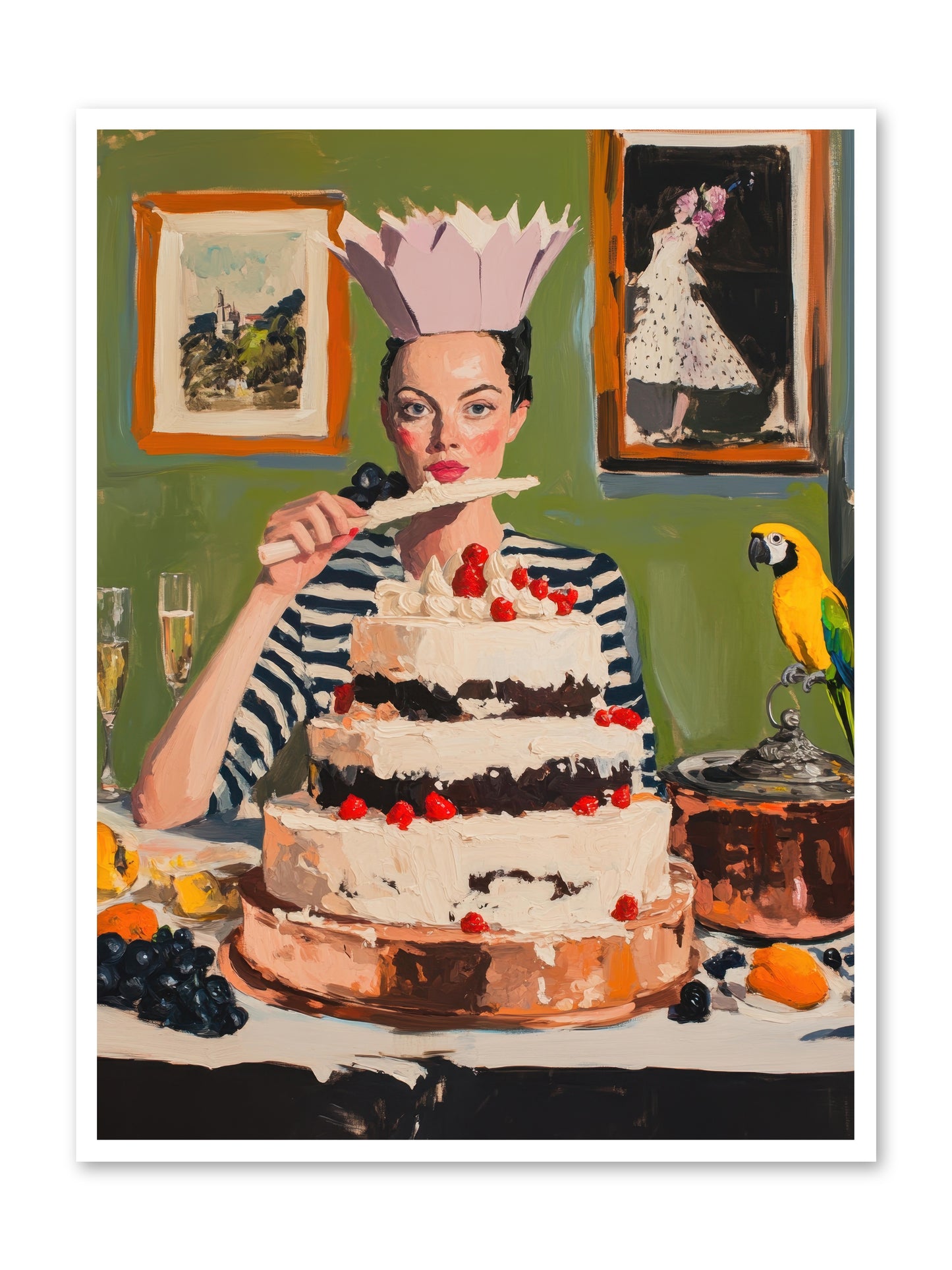 Buttercream Baroness -- Loose Canvas Print 36x48