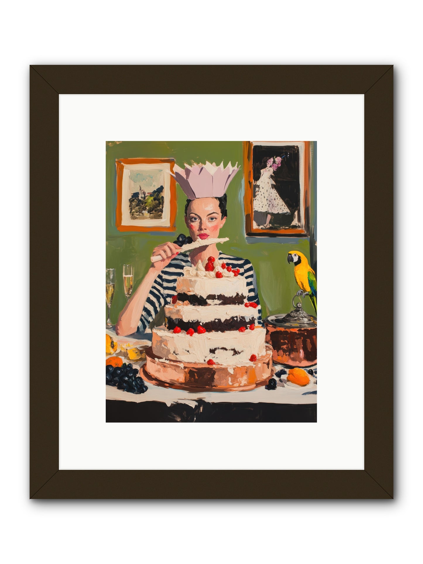 Buttercream Baroness -- Framed Print - Black 9x12