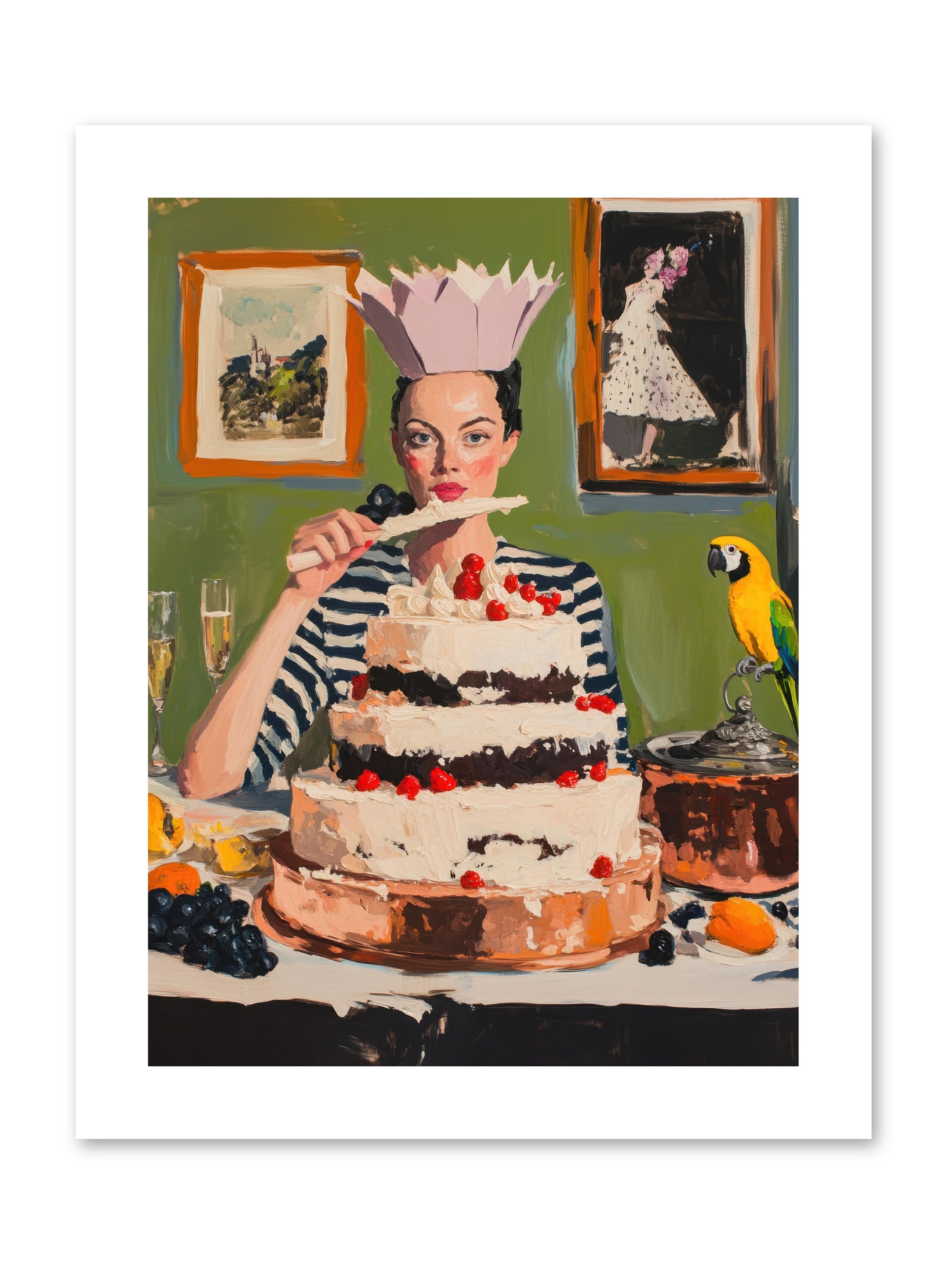 Buttercream Baroness -- Paper Print 9x12