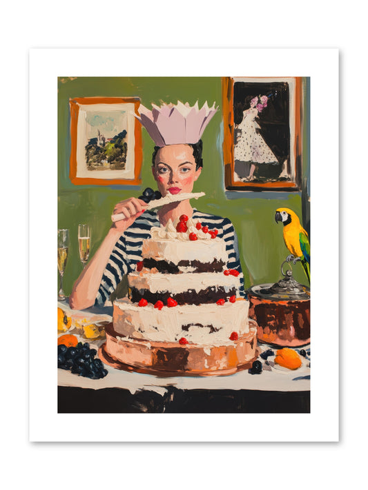 Buttercream Baroness -- Paper Print 9x12