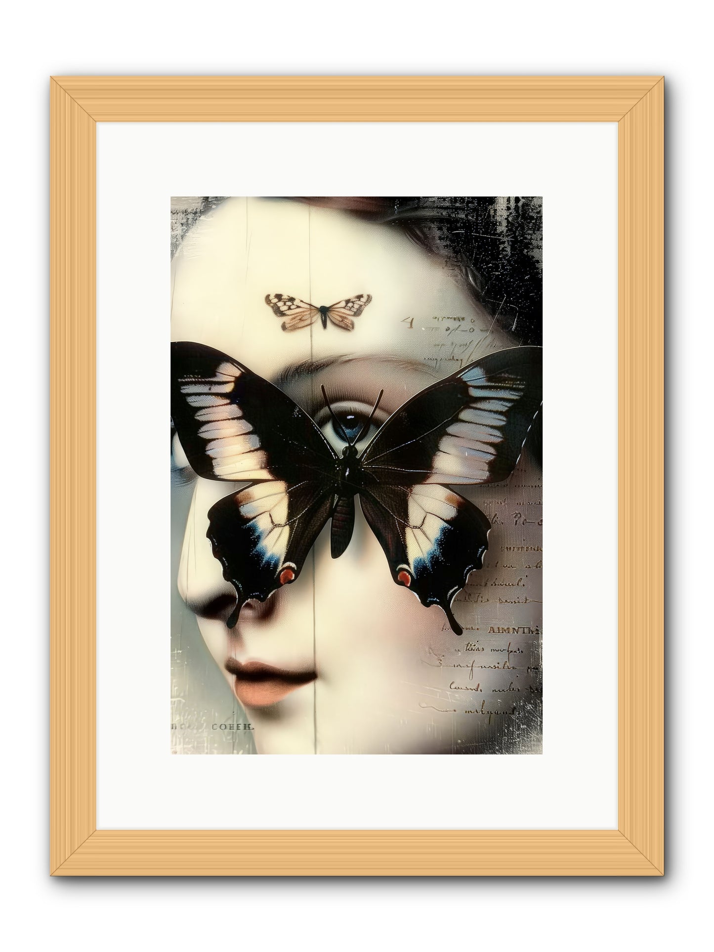 Butterfly's Last Dance -- Framed Print - Natural 10x15