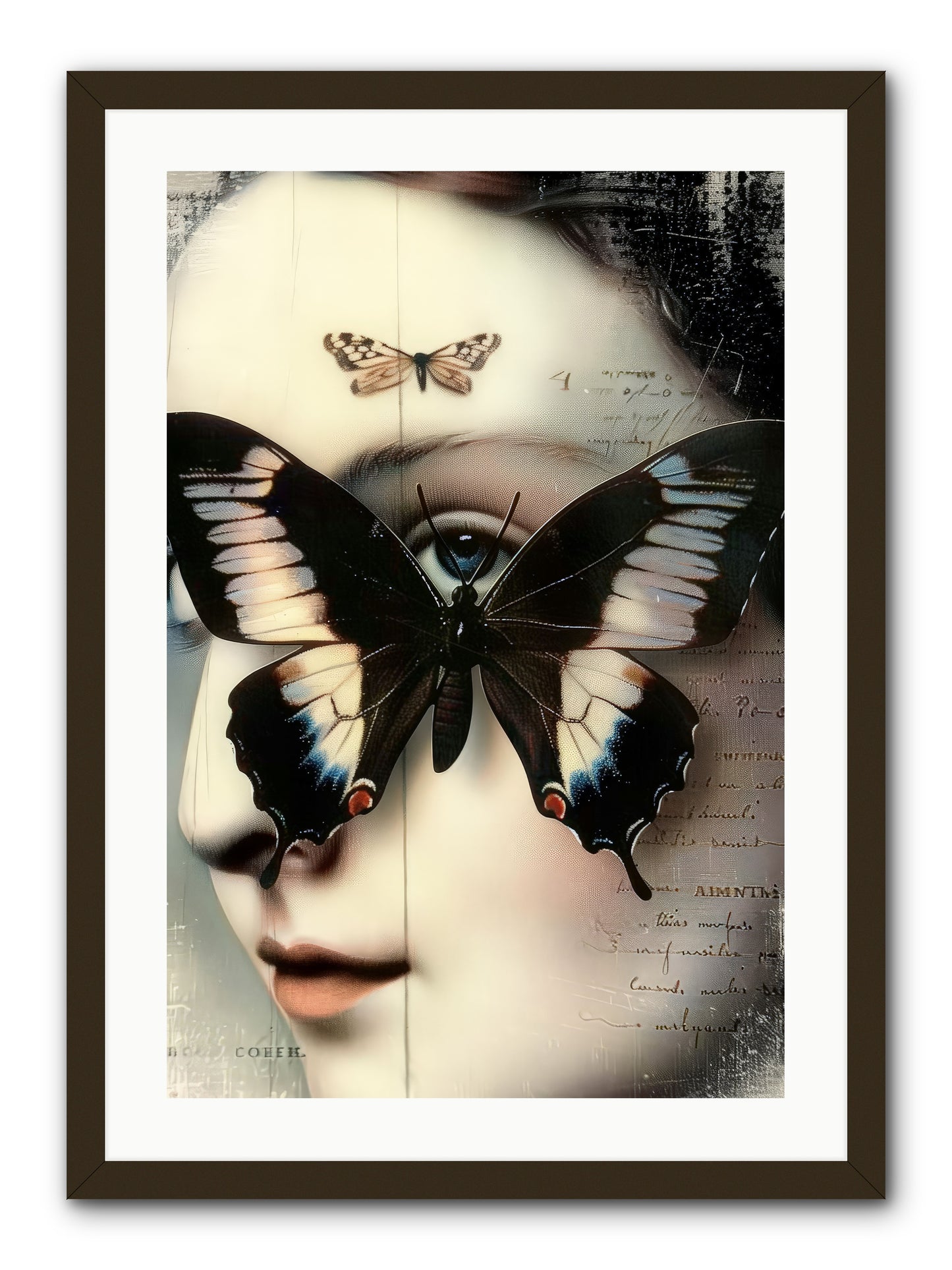Butterfly's Last Dance -- Framed Print - Black 20x30