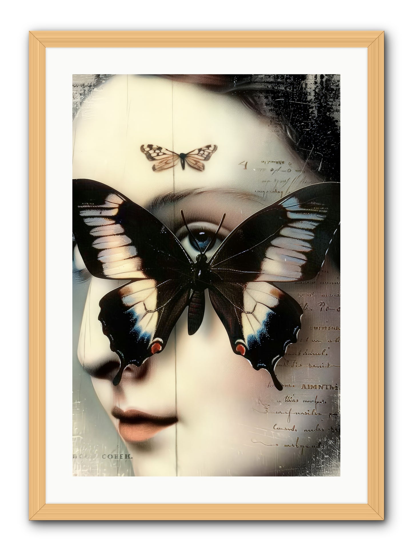 Butterfly's Last Dance -- Framed Print - Natural 20x30