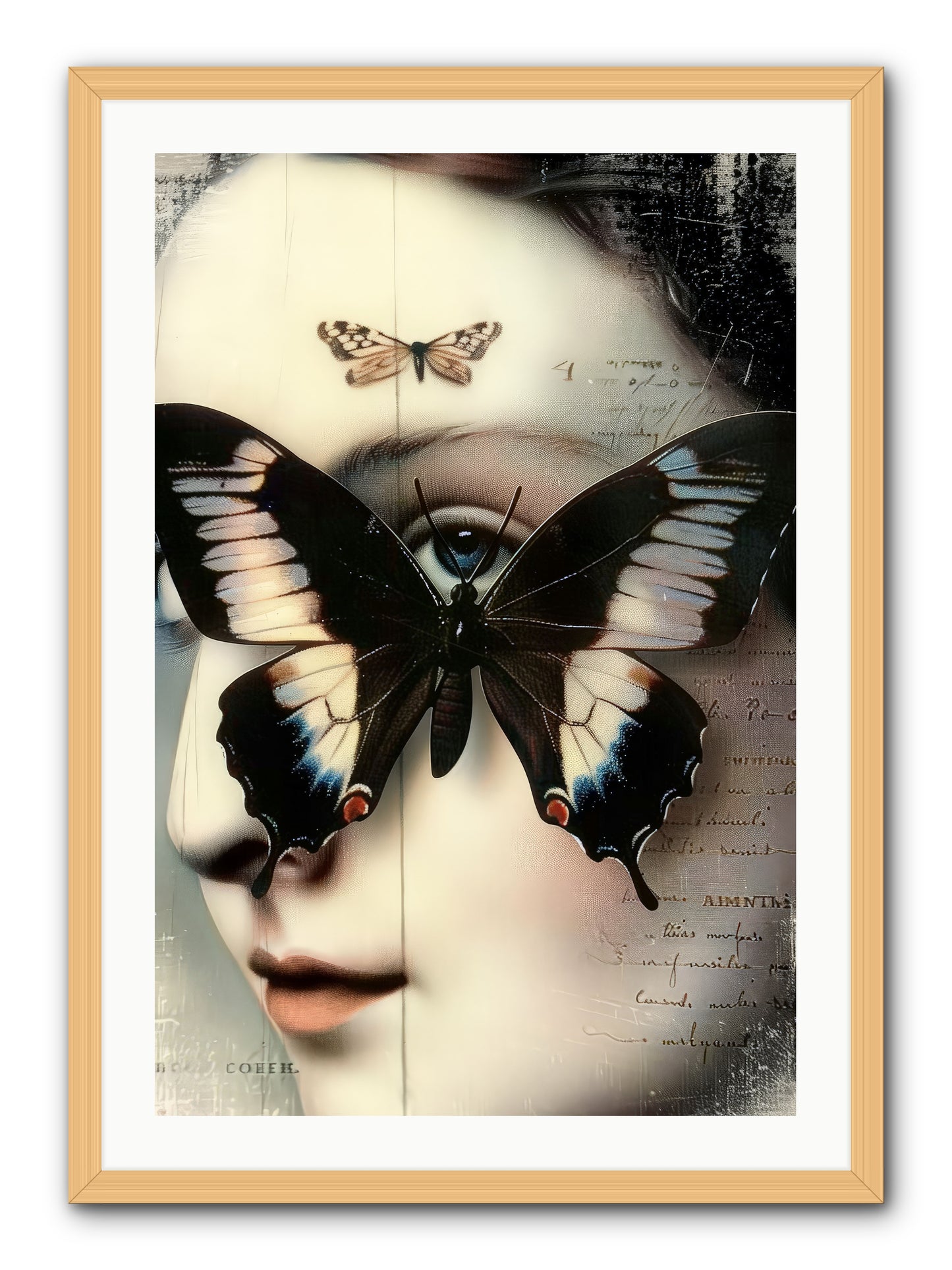 Butterfly's Last Dance -- Framed Print - Natural 24x36