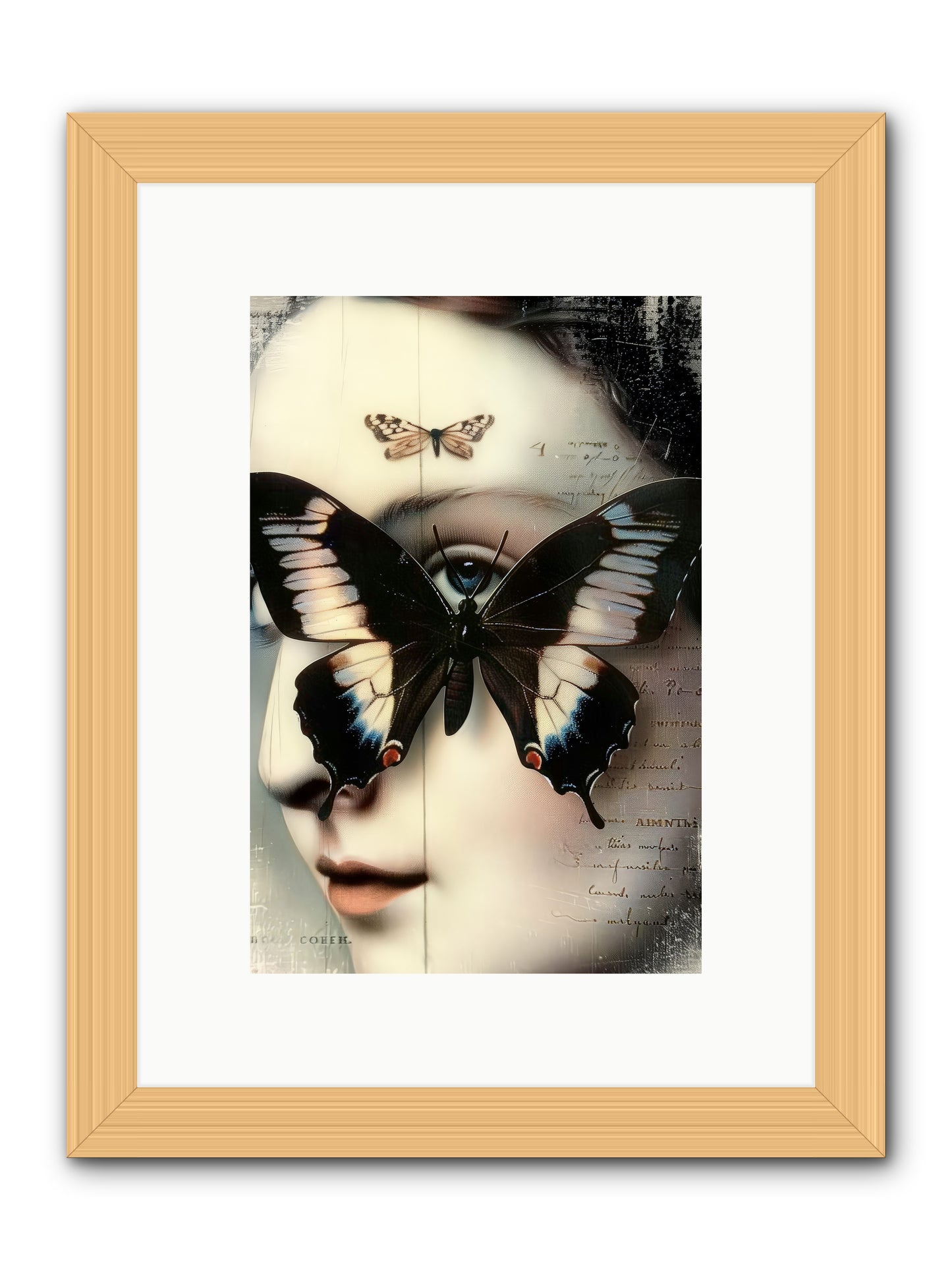 Butterfly's Last Dance -- Framed Print - Natural 8x12