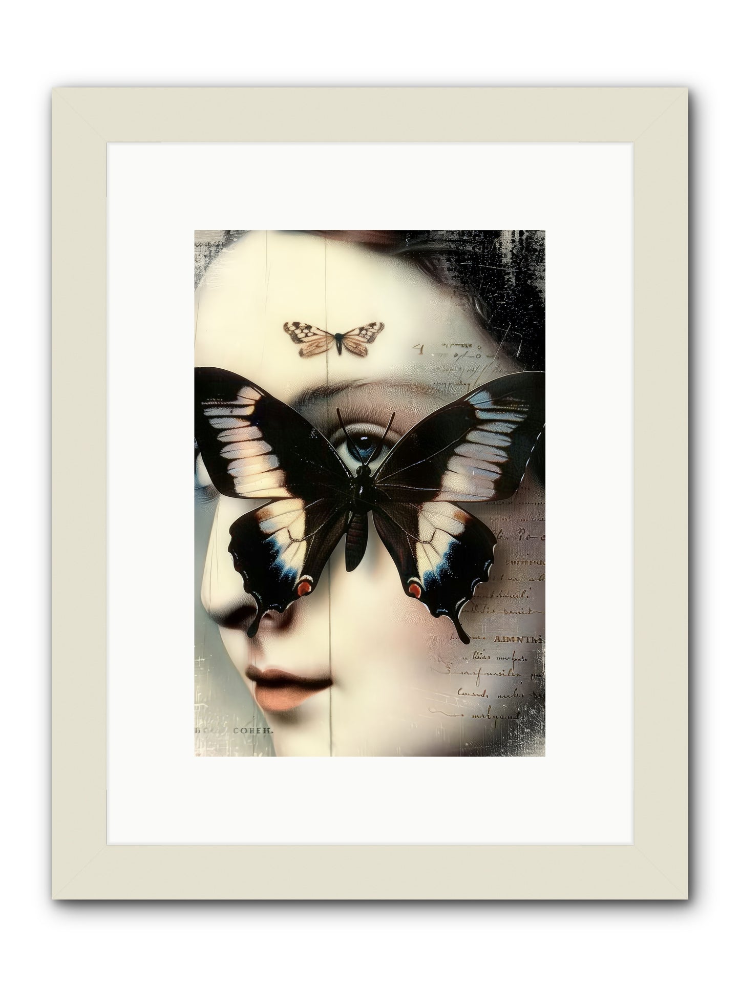 Butterfly's Last Dance -- Framed Print - White 8x12