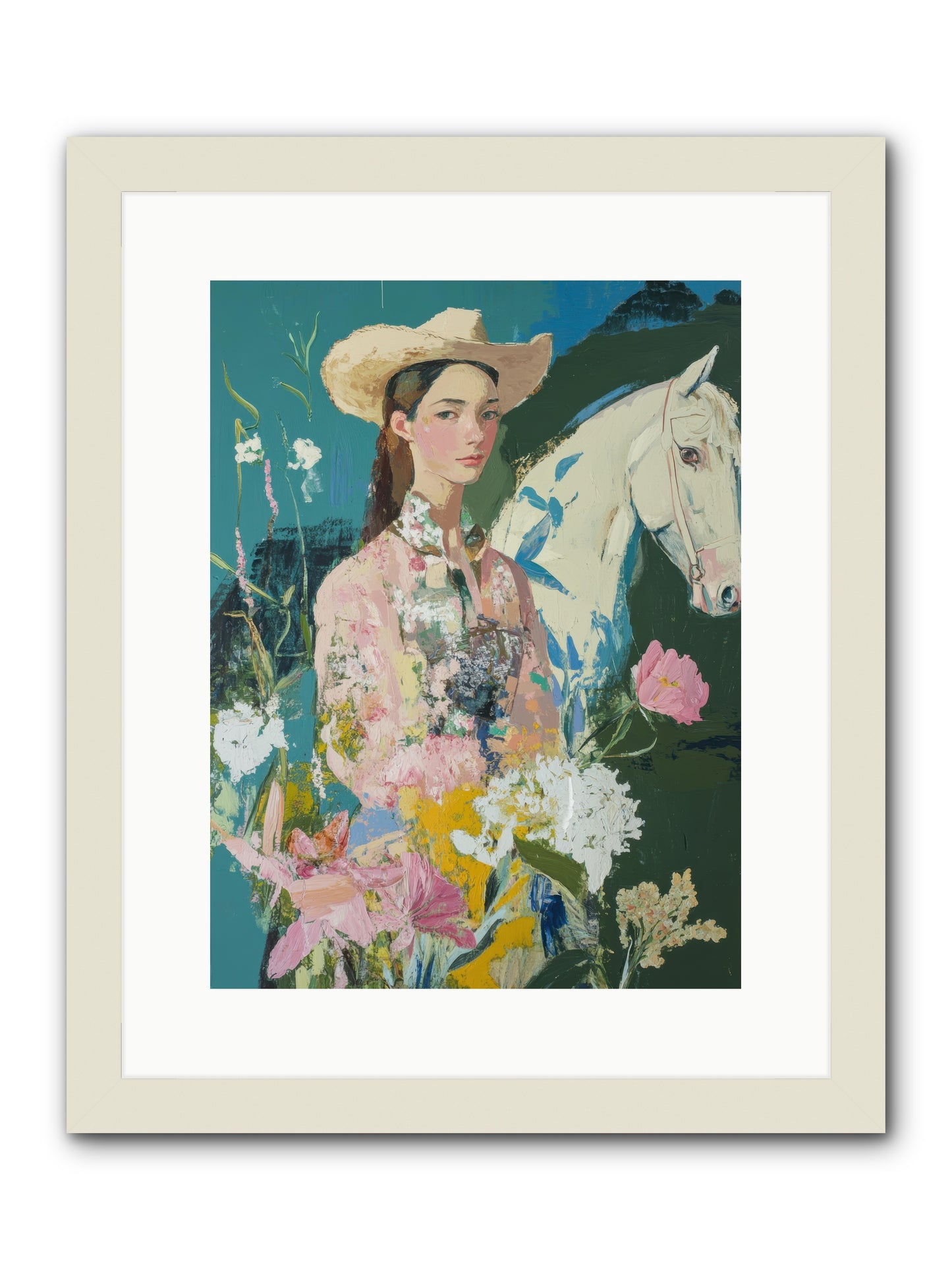 Caballero's Journey -- Framed Print - White 12x16