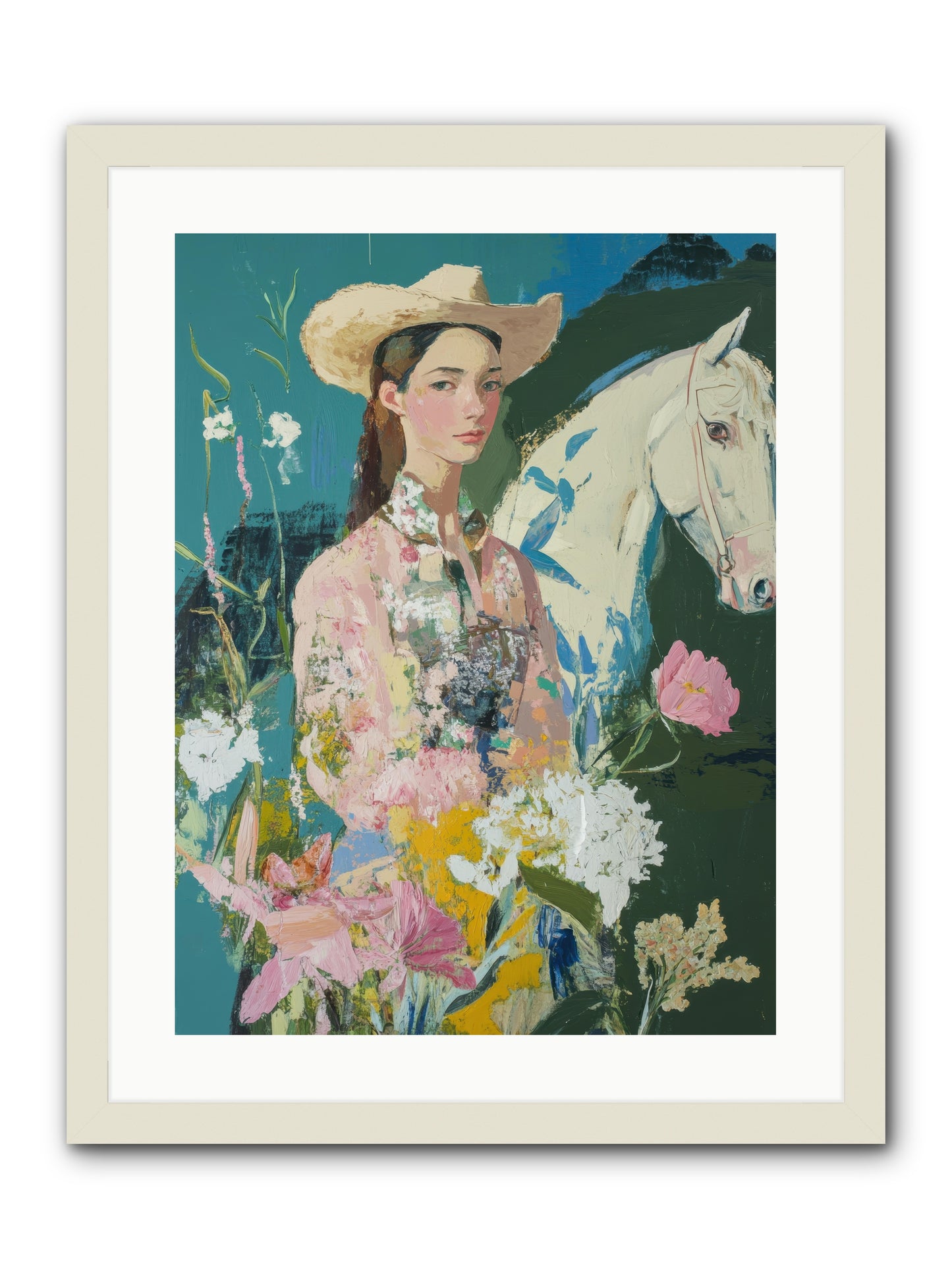 Caballero's Journey -- Framed Print - White 18x24
