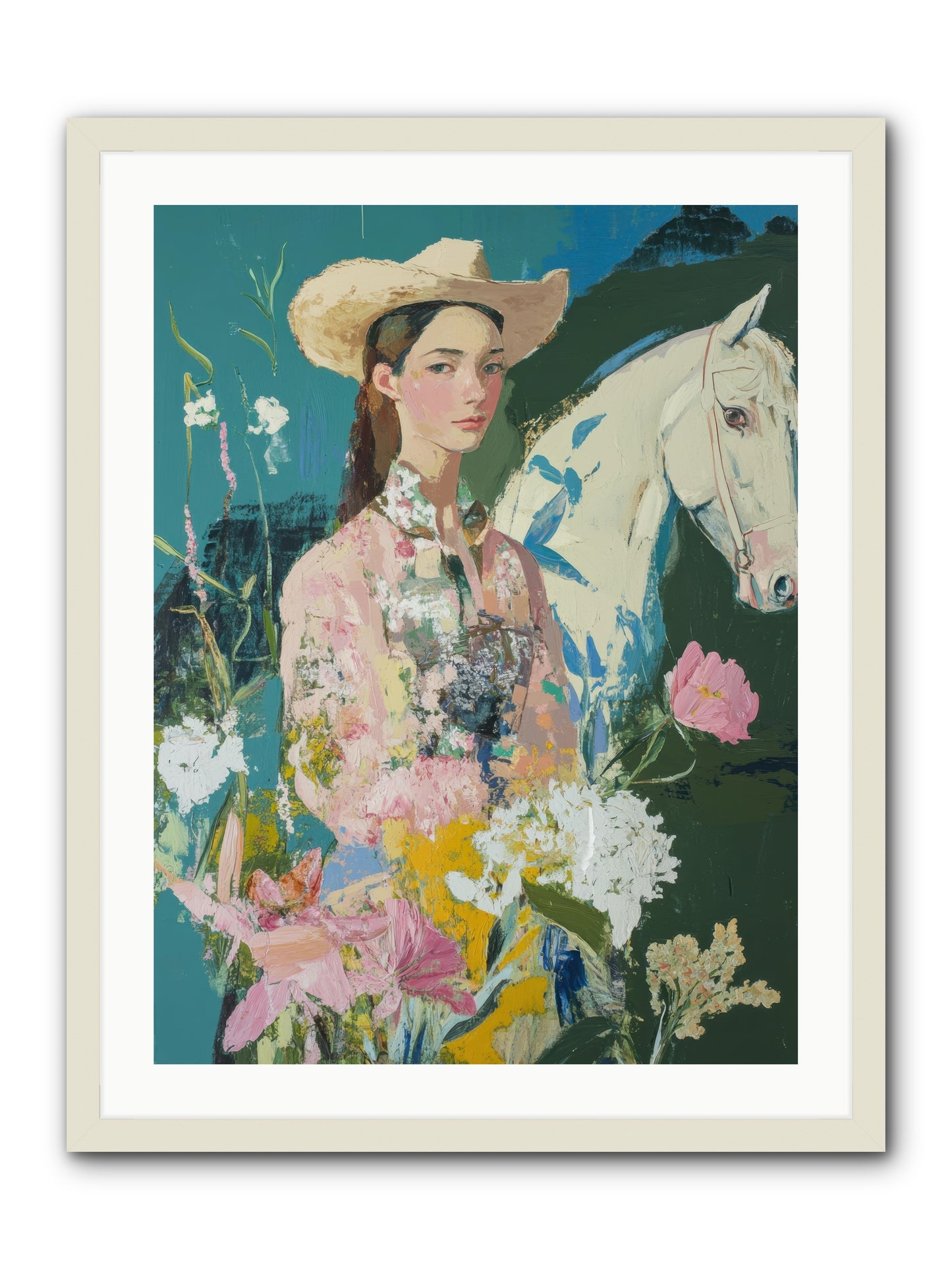 Caballero's Journey -- Framed Print - White 24x32