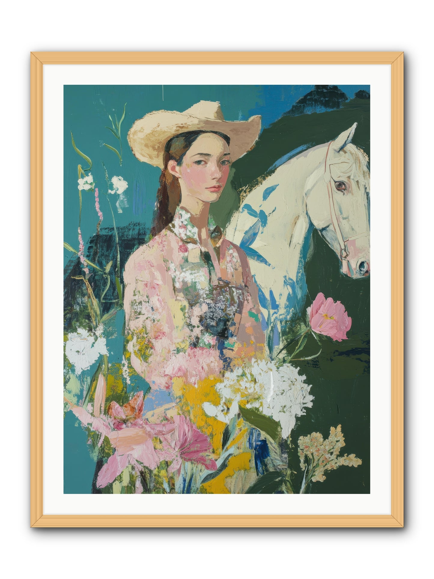 Caballero's Journey -- Framed Print - Natural 30x40
